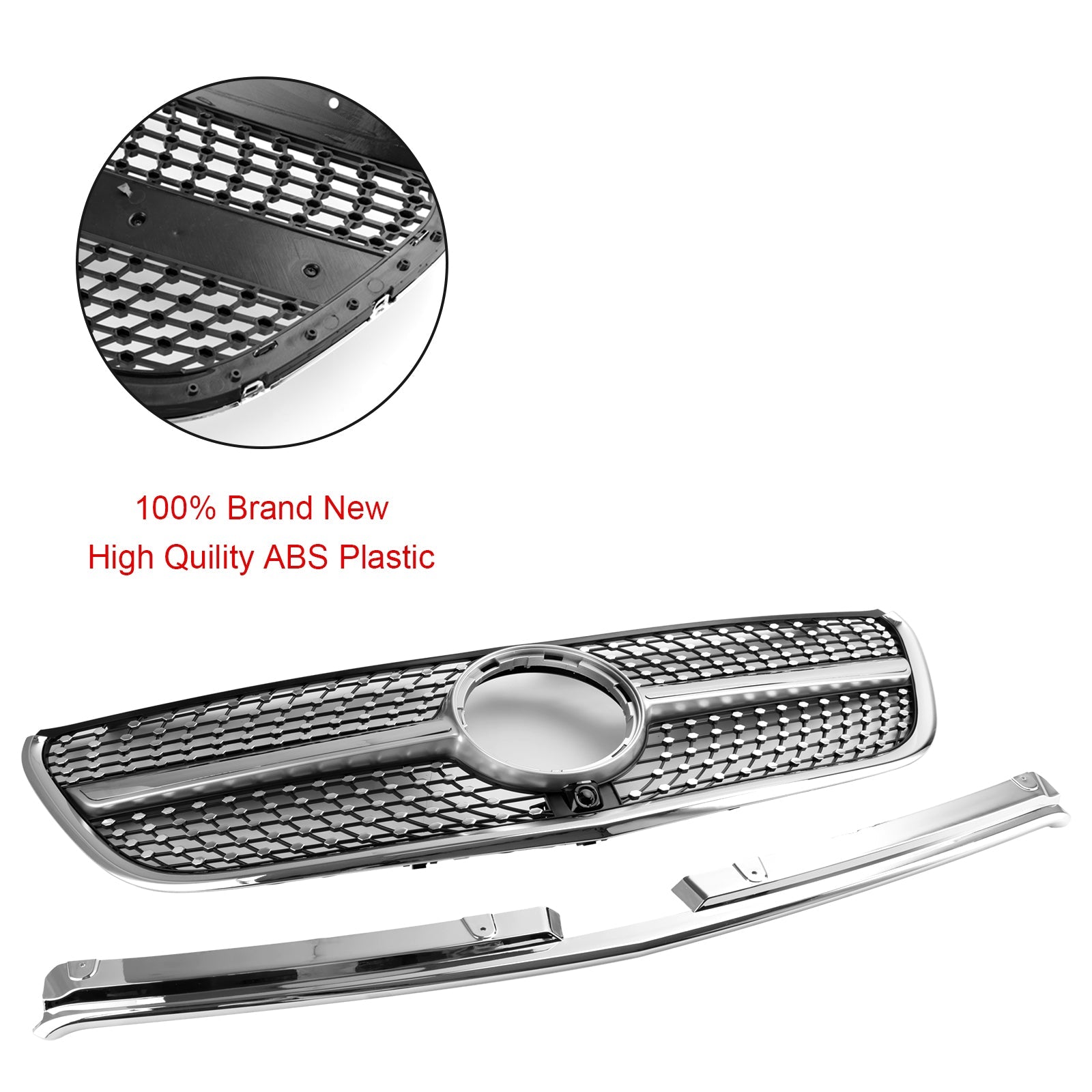 Parrilla de parachoques delantero de diamante para Mercedes Vito W447 2015-2019 GT Stlye