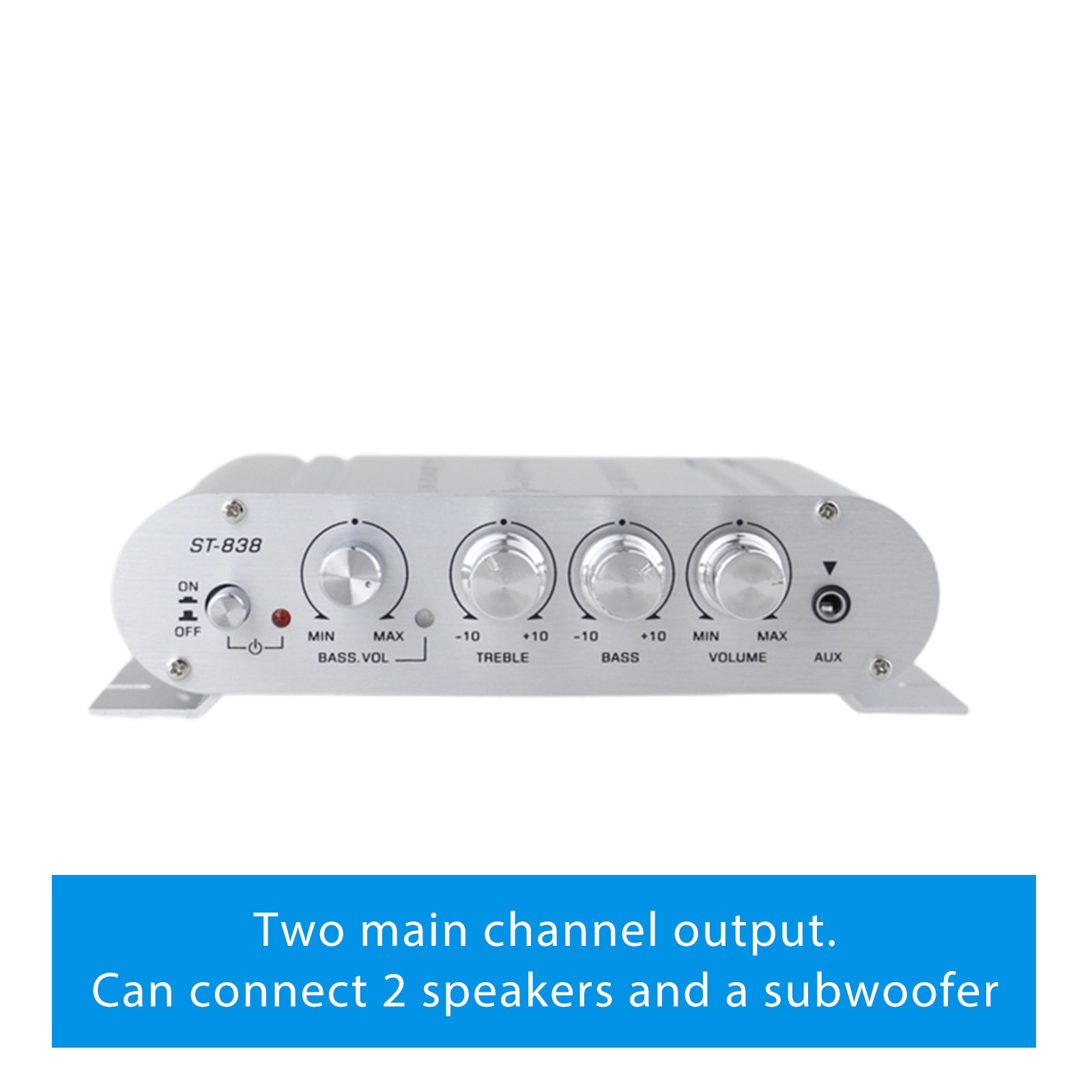 2.1 Channels 400W Hi-Fi Auto Stereo 12V Car Audio Amplifier MP3 Radio Booster CA Market