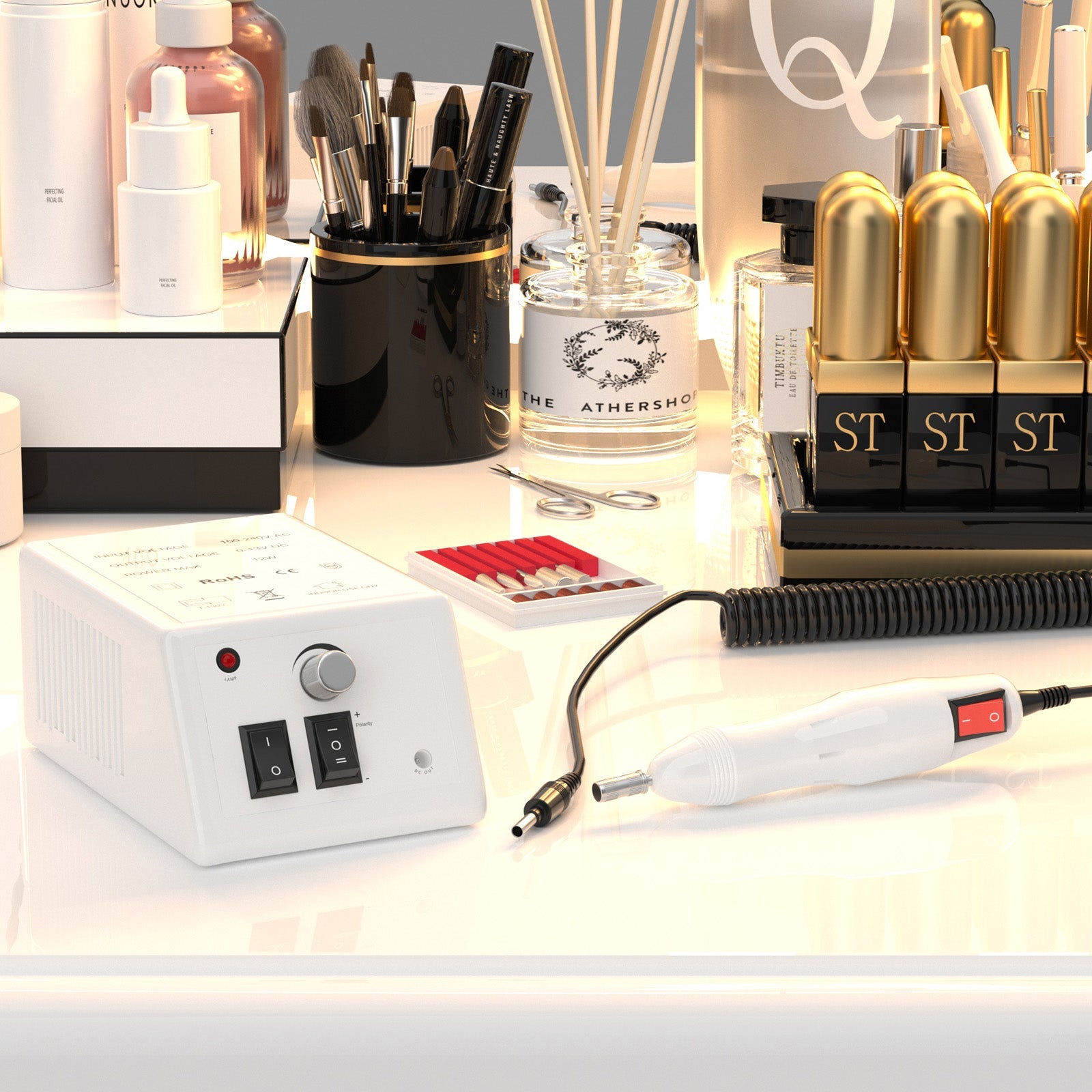 Electric Drill Nail File Acrylic Art File Manicure Pedicure 20000RPM Machine US