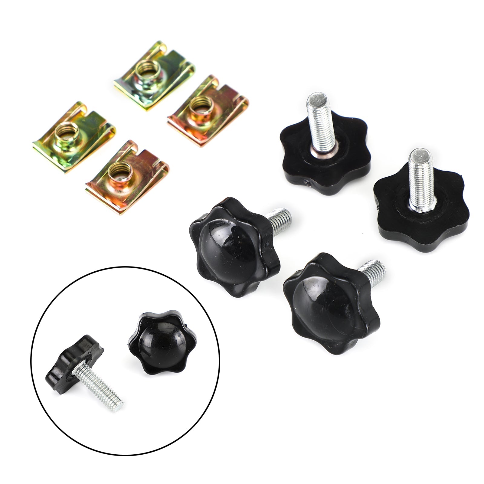 4Pcs Saddlebag Lever Lock Bolts&Nuts Kit Fits For Glide King Touring 96-19 Silver Generic