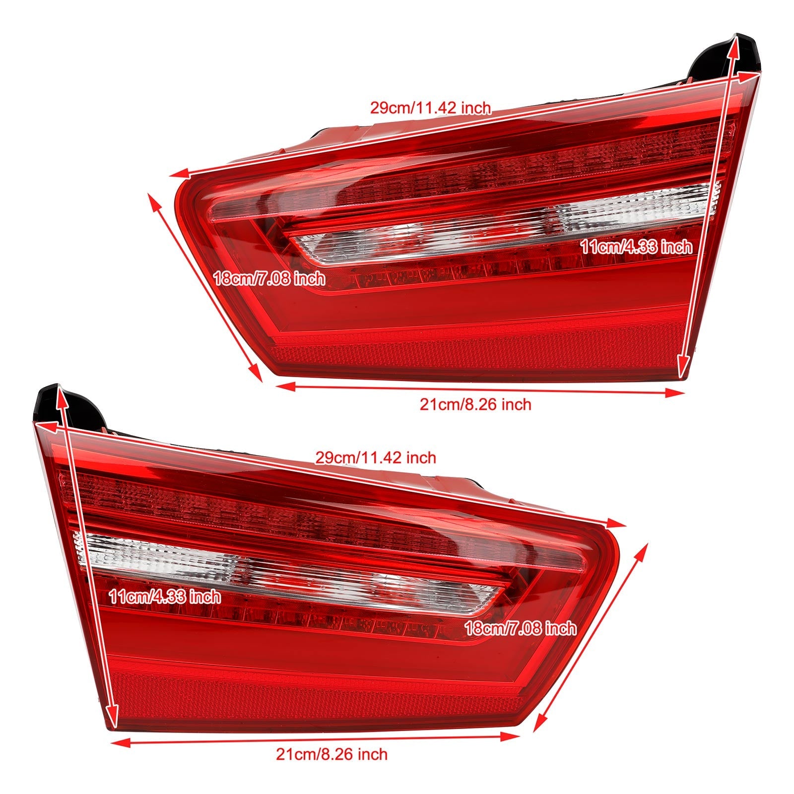 AUDI A6 C7 2012-2015 2x lámpara de luz trasera LED para maletero interior izquierdo + derecho