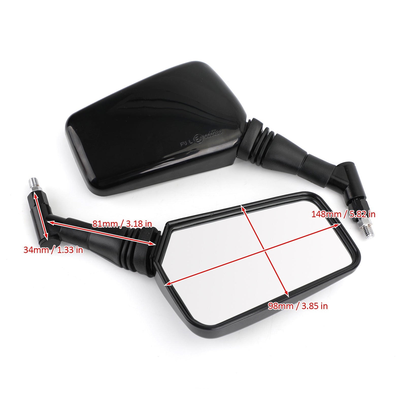 쌍 거울 새 검정색 좌우 거울 8mm 10mm 오토바이용 일반