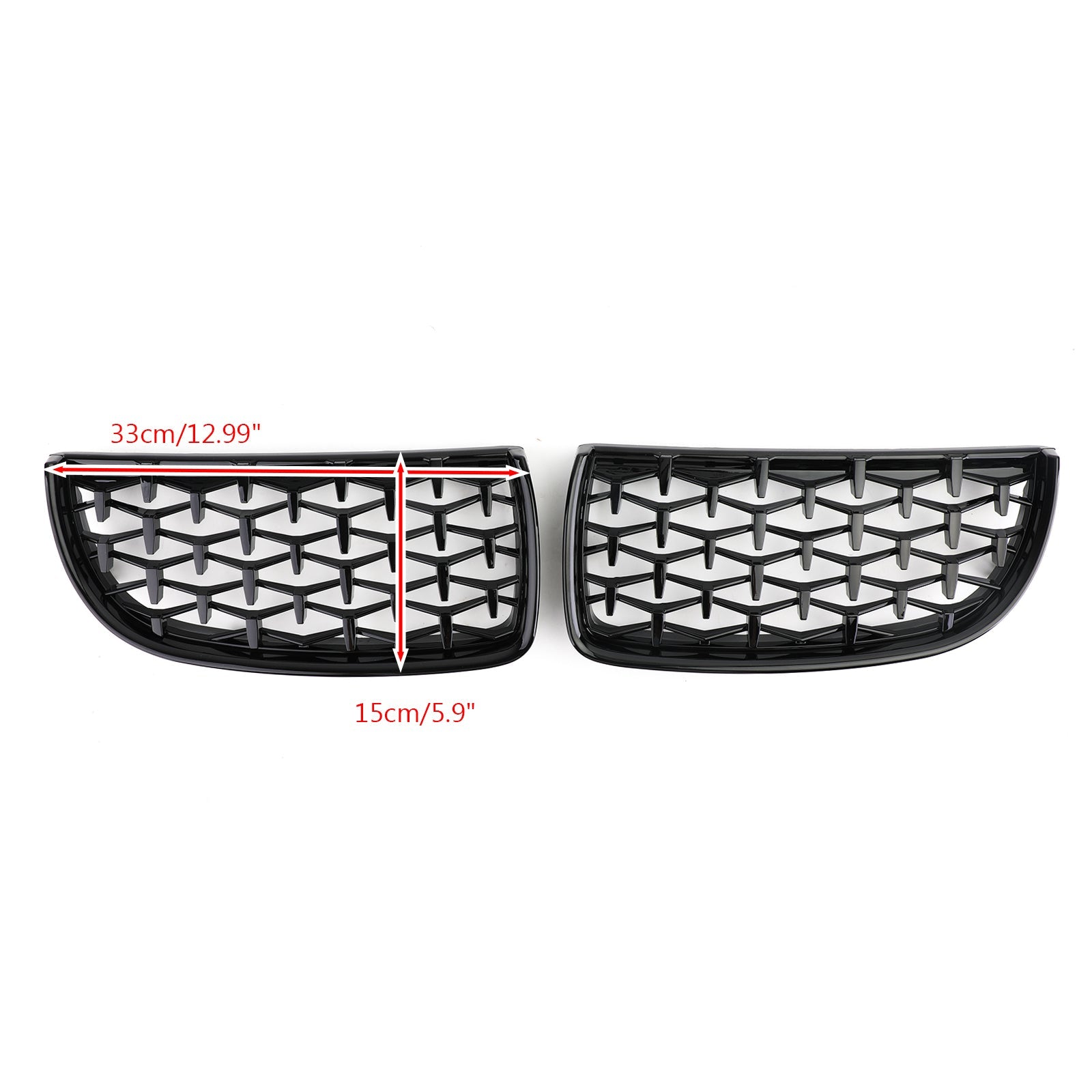 BMW E90 3 Series Sedan 2005-2008 Meteor Black Kidney Grill Mesh Grille