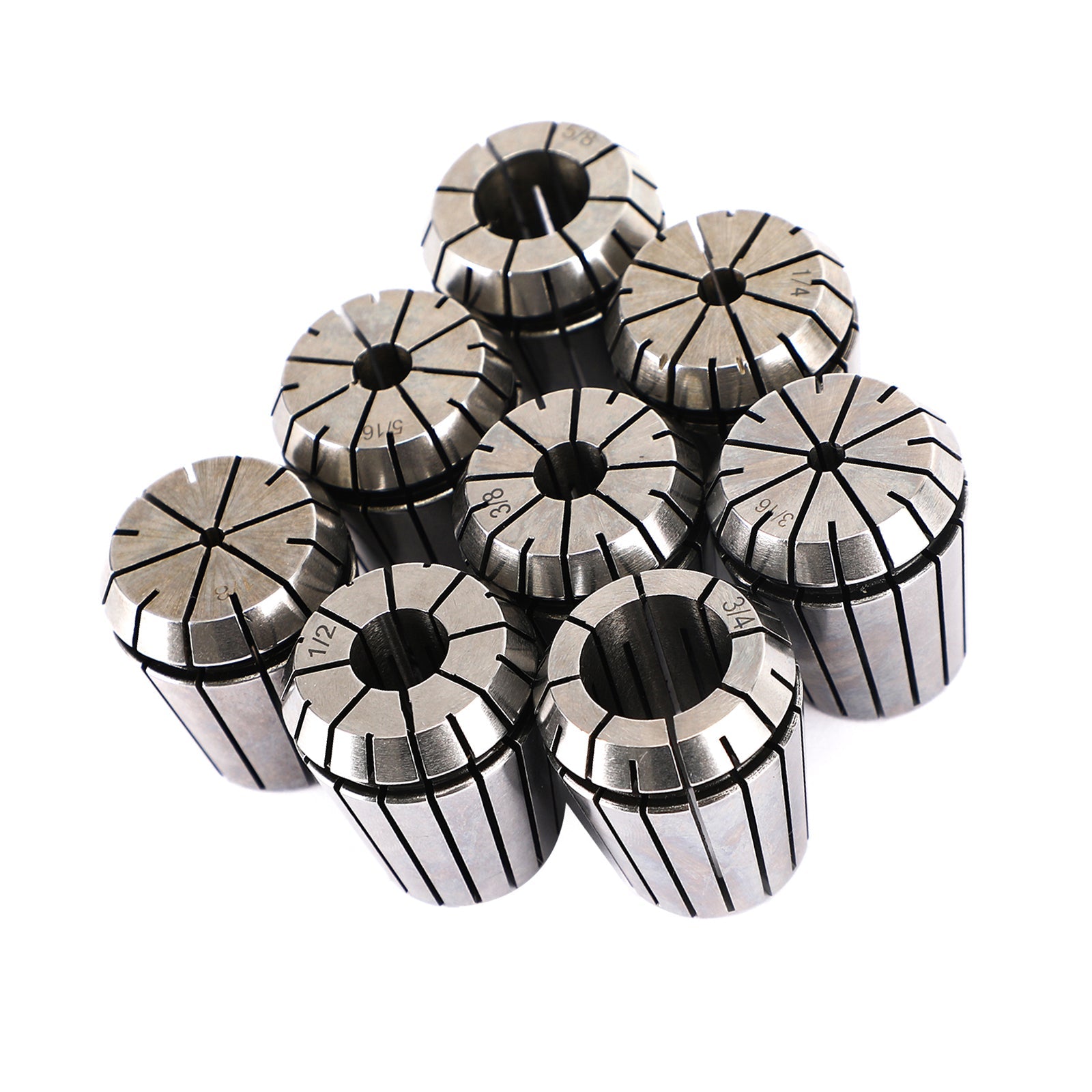 8Pcs ER32 Spring Collet 1/8"-3/4" For CNC Milling Lathe Tool Engraving Machine