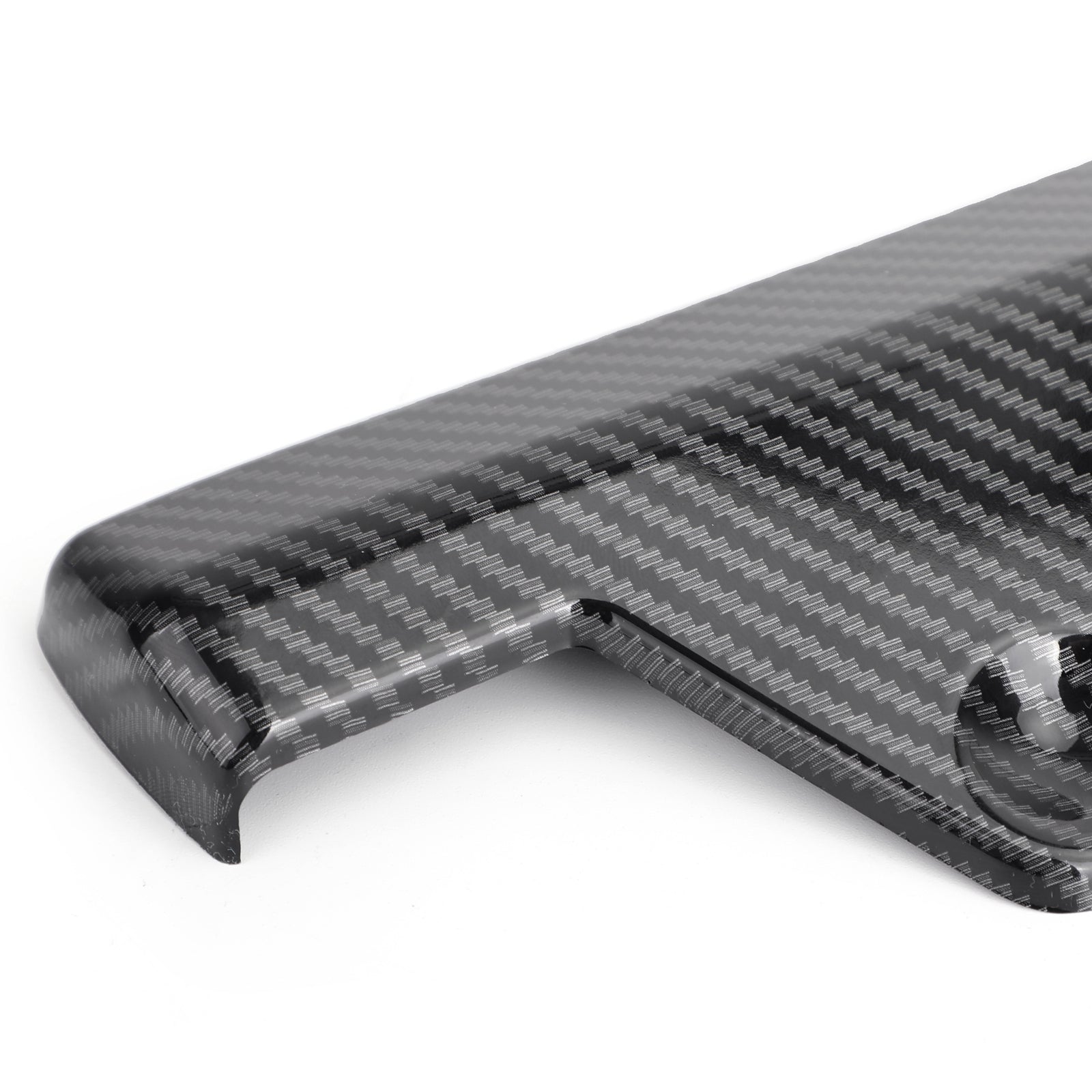 2PCS 자동차 리어 범퍼 핀 카나드 스플리터 디퓨저 발렌스 스포일러 립 카본 파이버 룩 제네릭