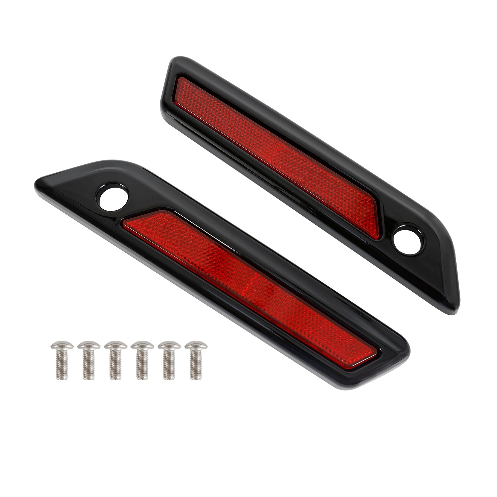 투어링 로드 글라이드 킹 14-23 카본 그레이용 사이드 러기지 새들백 래치 커버 뚜껑