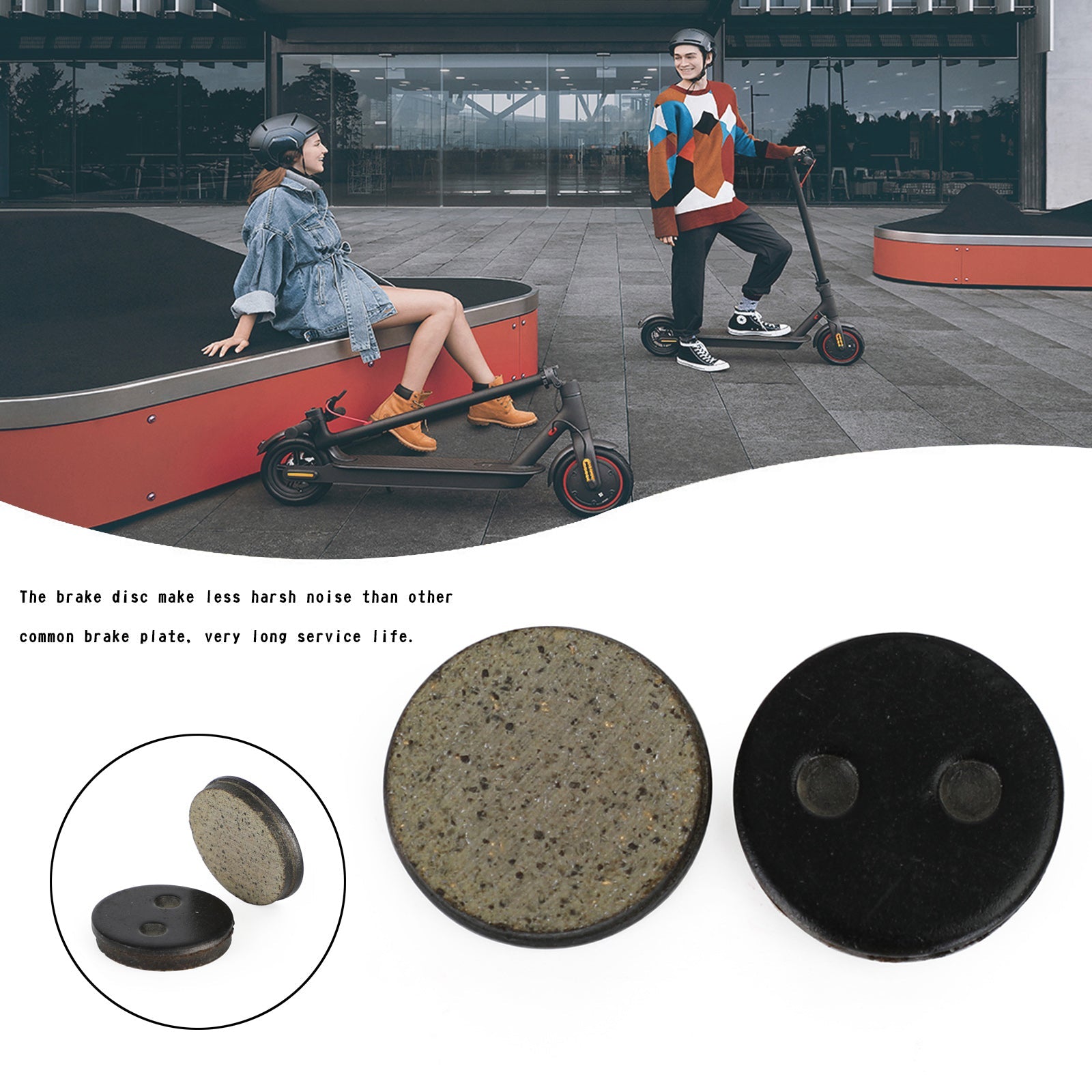 1 Pair Electric Scooter Brake Pads Replacement Parts For Xiaomi M365