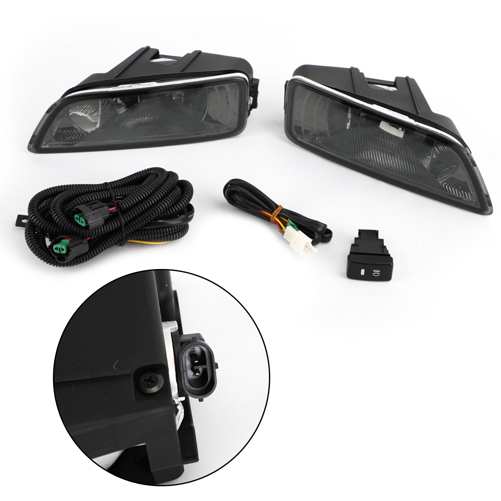 Smoke Lens Fog Lights + Switch For Honda Accord 2003-2007 / Acura Tl 2004-2008 Generic
