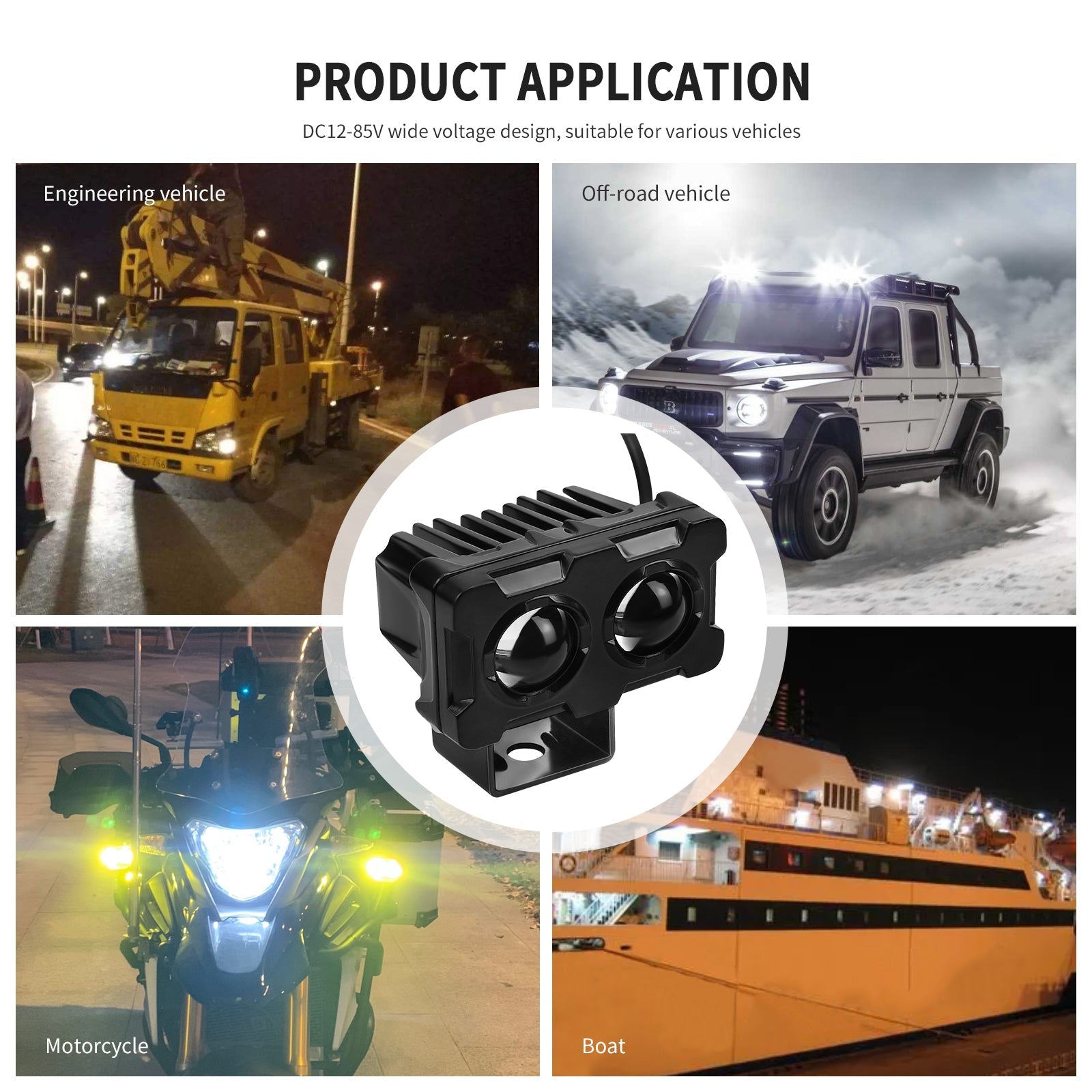 LED 전기 오토바이 스쿠터 초고휘도 방수 헤드라이트 오토바이 조명 일반