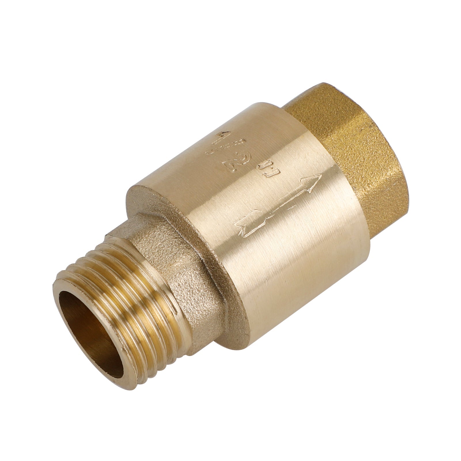 Brass Check Valve G1/2" G3/4" G1" M To F Thread Non-Return Backflow Prevention