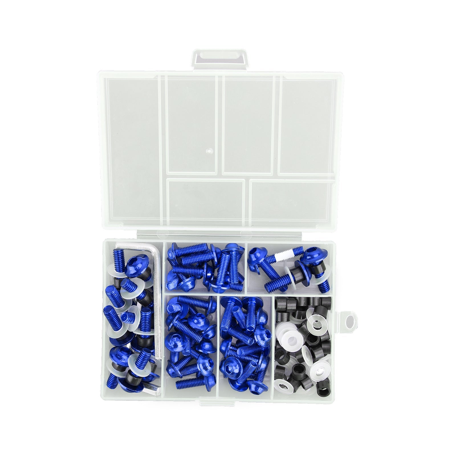158pcs Motorbike Blue Fastener Clip Screw Kit Windscreen Fairing Bolt Universal Generic