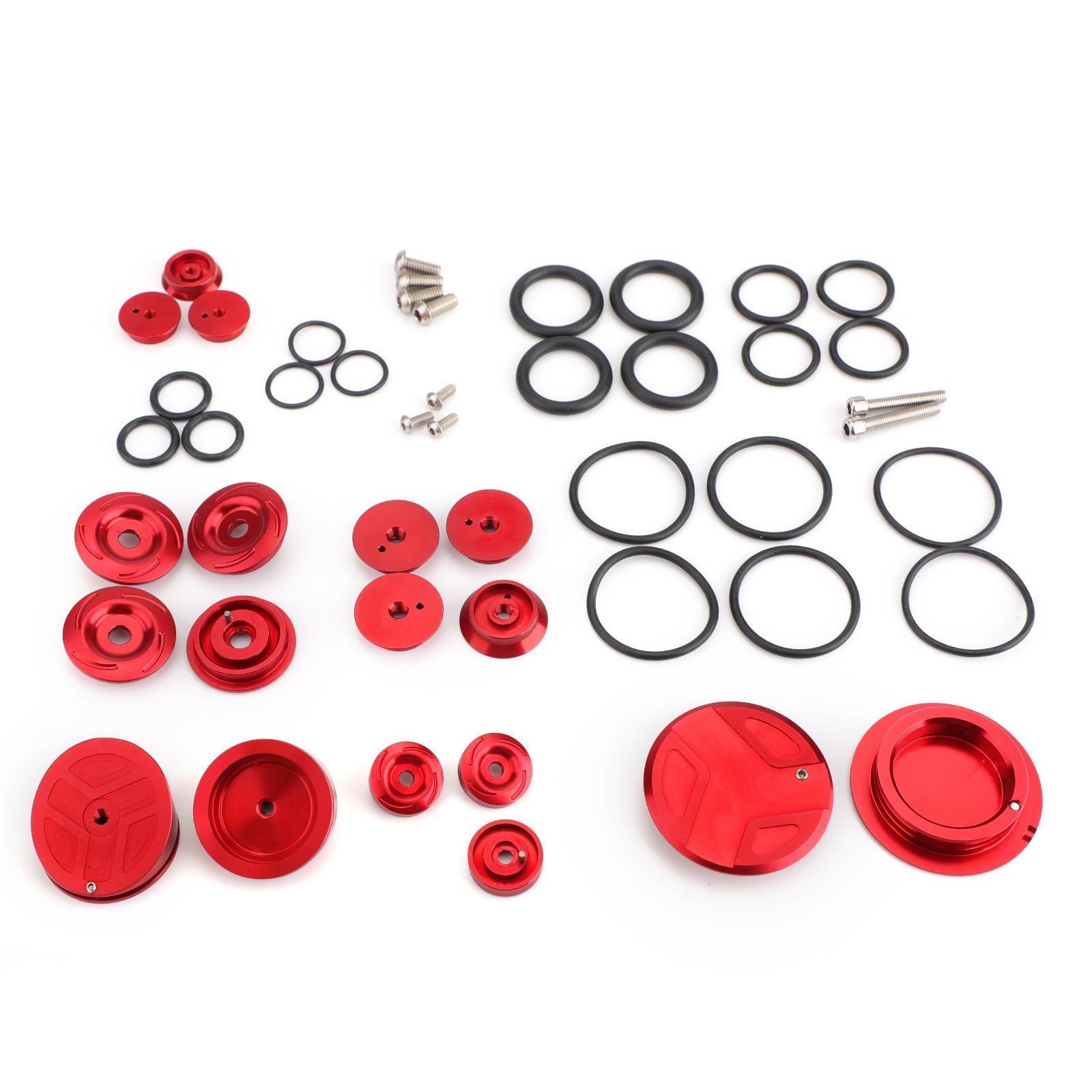 18x CNC ALUMINUM SIDE FRAME COVER CAPS PLUGS Fit for BMW R1200GS 2013-2019 Generic