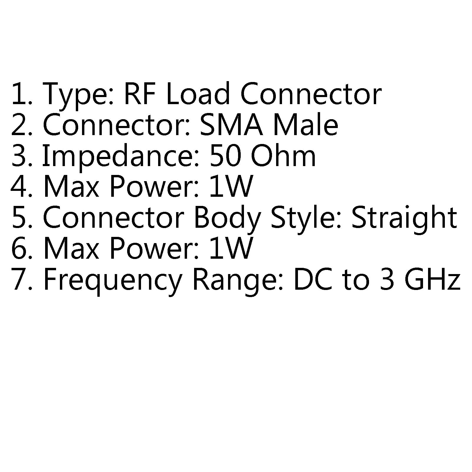 10Pcs SMA Male Plug 1W RF Coaxial Termination Loads DC-3 GHz 50?? Connector