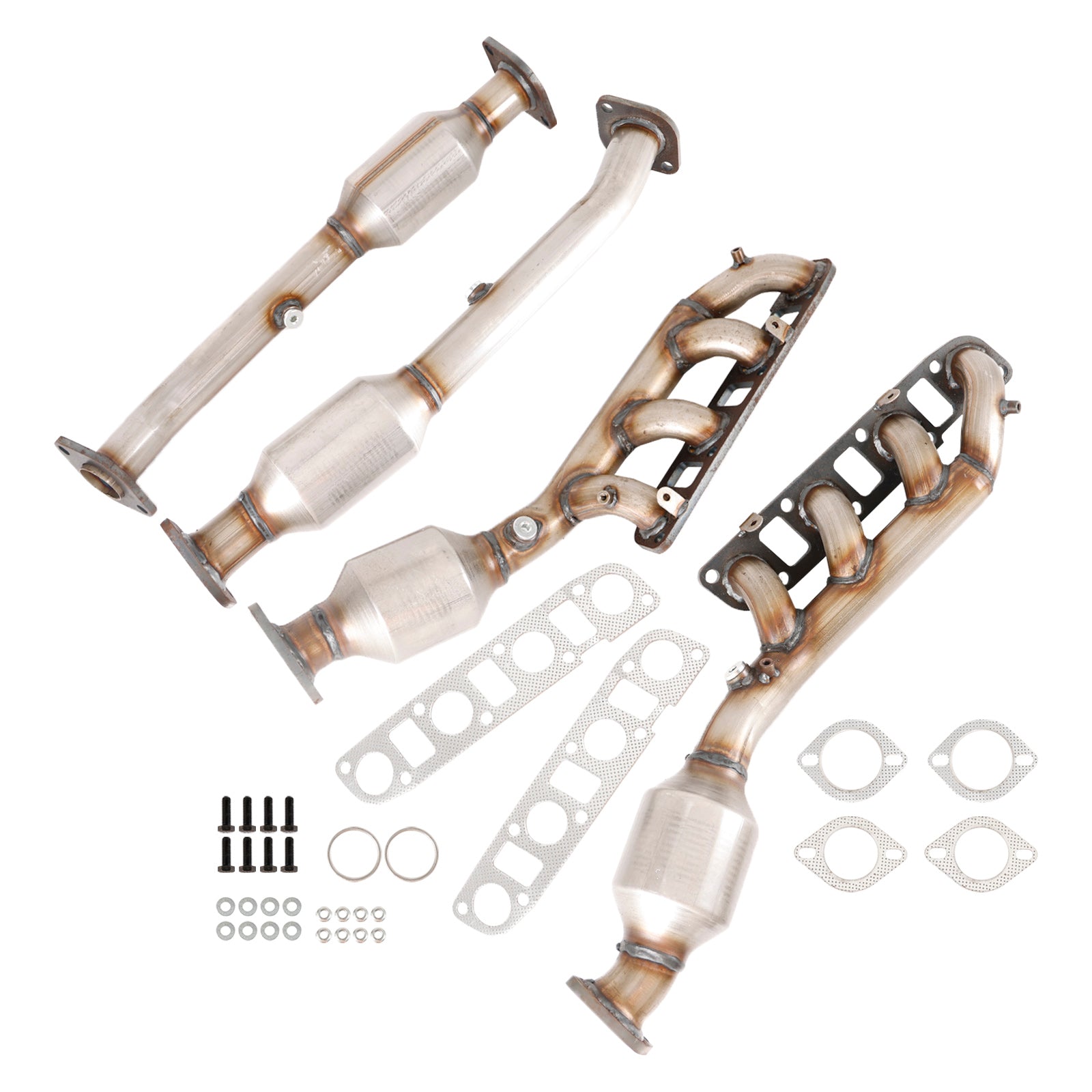Manifold Catalytic Converters Front & Rear All 4 For Nissan Titan 5.6L 2004-2015