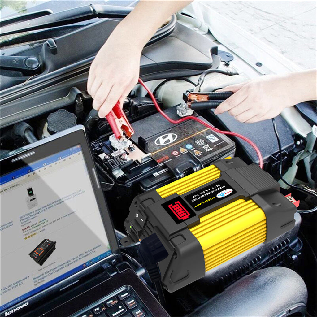 4000W 차량용 사인파 인버터 (LED 디스플레이 포함) DC 12V ~ AC 220V 인버터