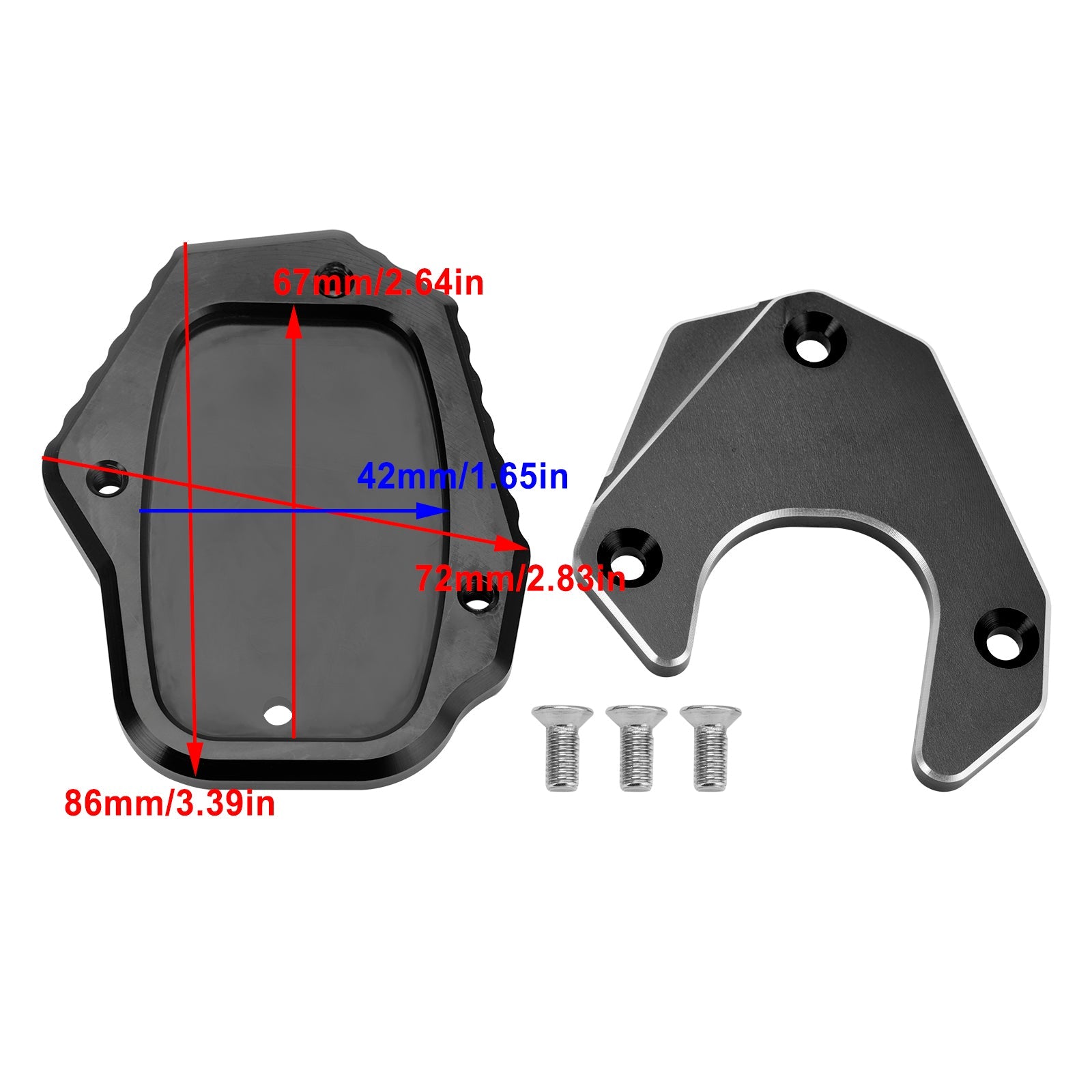 Almohadilla de placa ampliada con soporte para Honda CRF250L 2017-2020