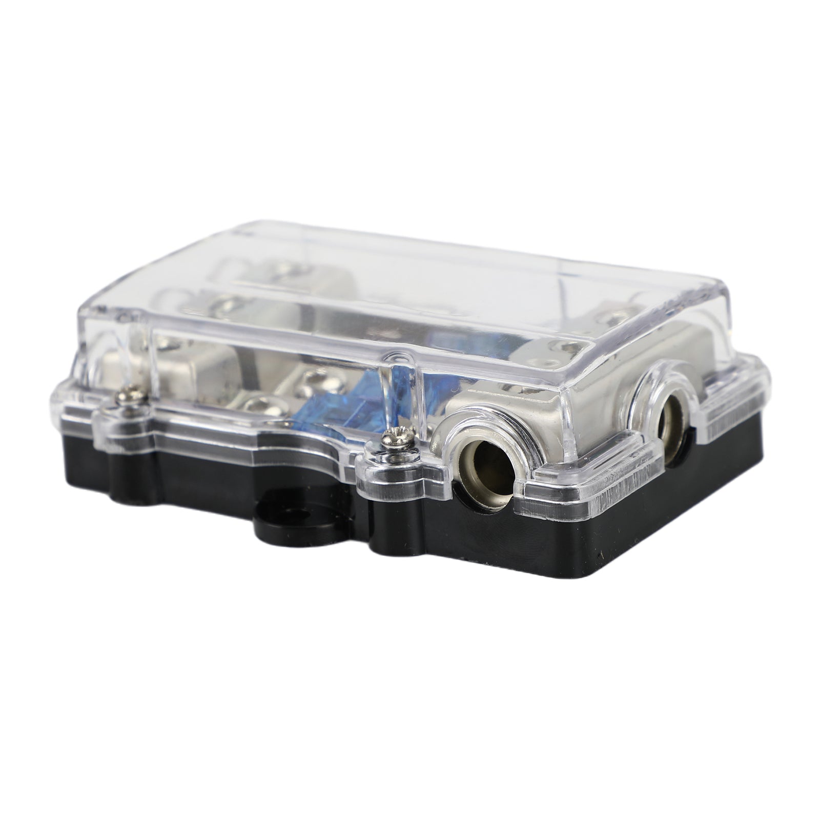 3 Way Mini ANL Blade Fuse Block Holder, Copper 2/4 Gauge to 4/6/8 Gauge 60 Amp