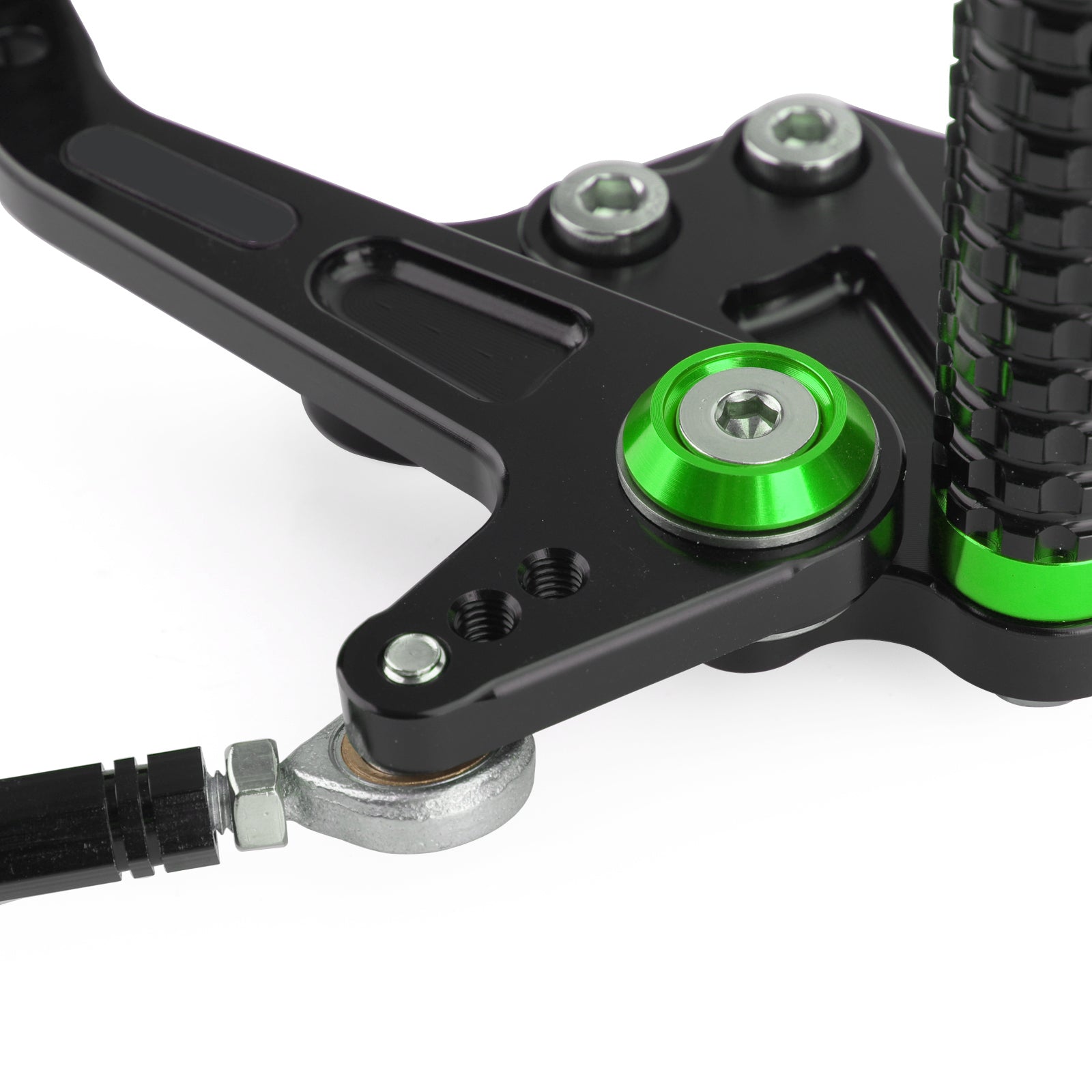 CNC Alu Rearsets Footpegs Green Fit for Kawasaki Ninja EX 250 / 400 2018-2020 Generic