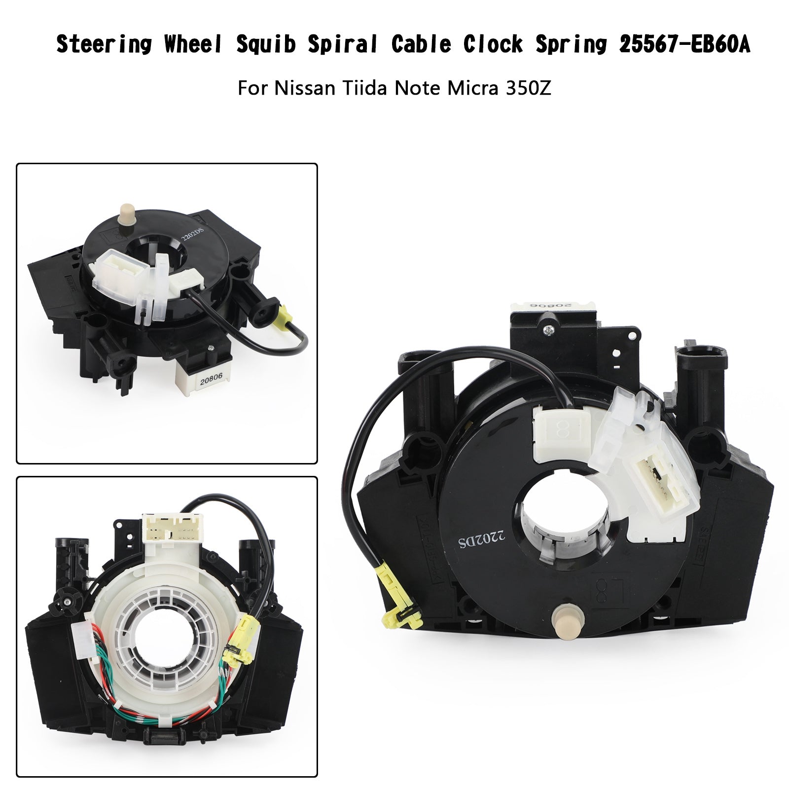 Squib Spiral Cable Clock Spring 25567-EB60A For Nissan Tiida Note Micra 350Z Generic