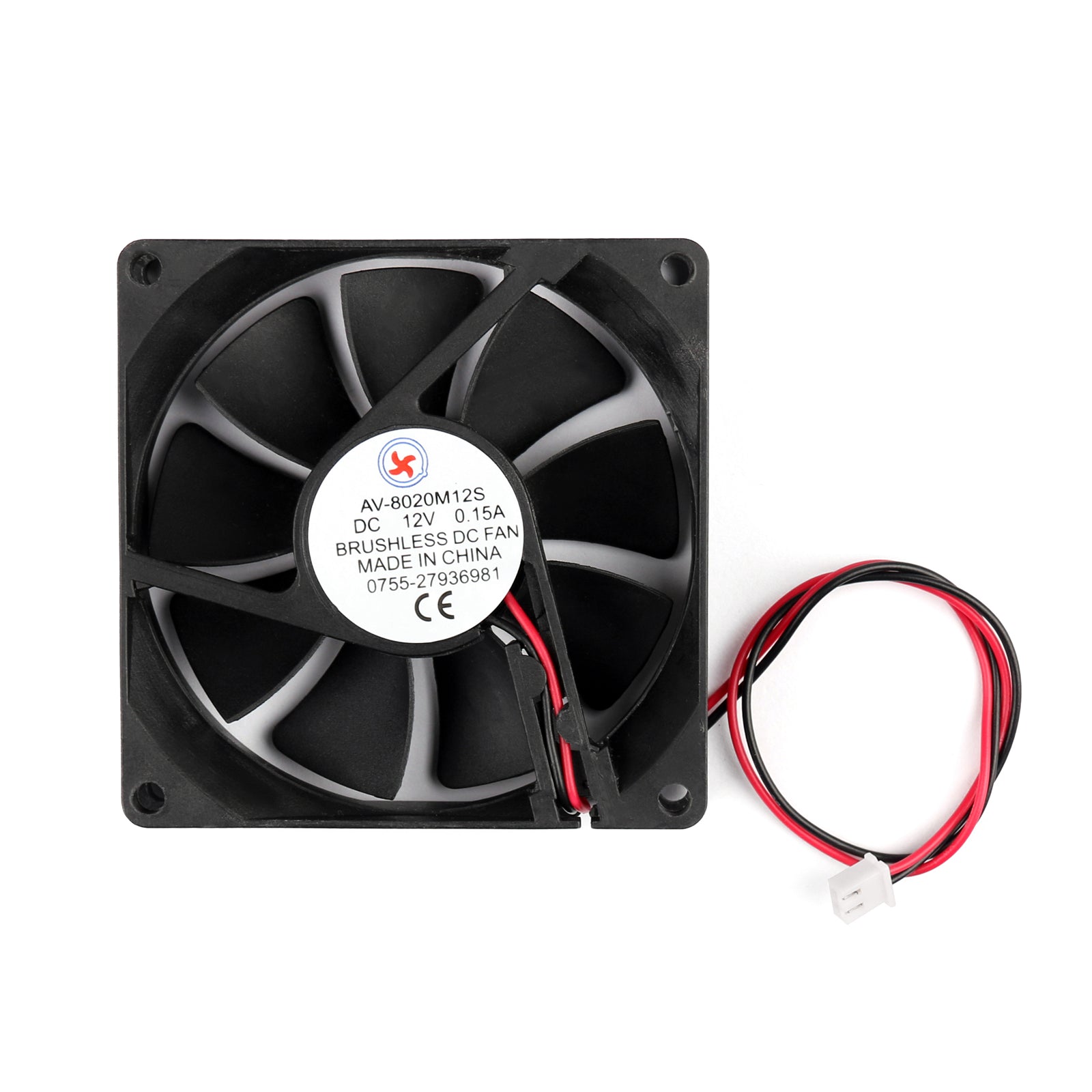 10PCS DC Brushless Cooling PC Computer Fan 12V 8020s 80x80x20mm 0.15A 2 Pin Wire