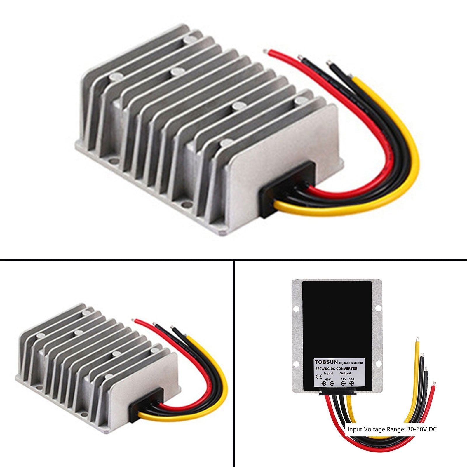 WaterProof 48V to 12V 30A 360W Step Down DC/DC Power Converter Regulator