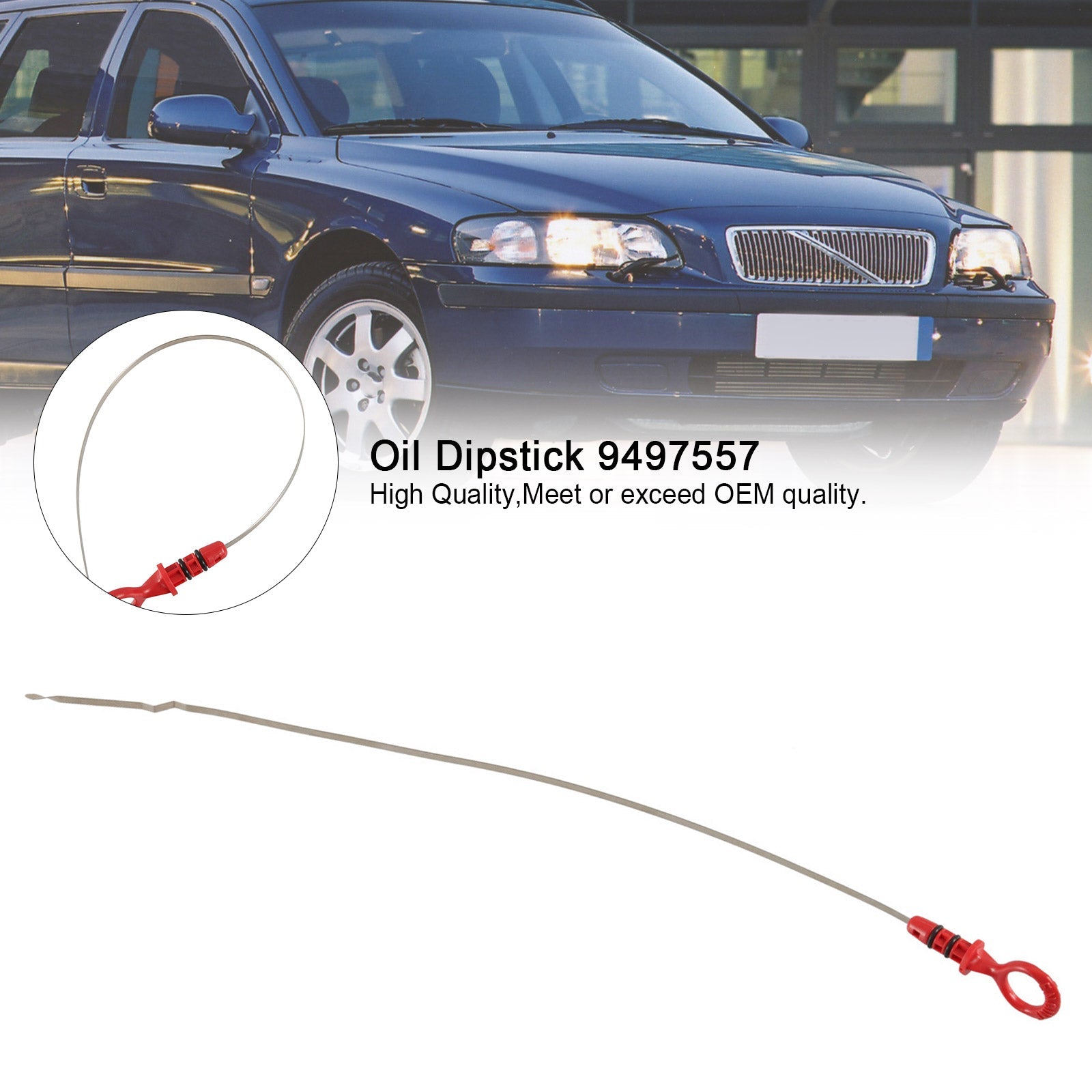 볼보 D5 디젤 엔진용 오일 딥스틱 V70 S60 S70 S80 XC70 XC90 9497557 일반