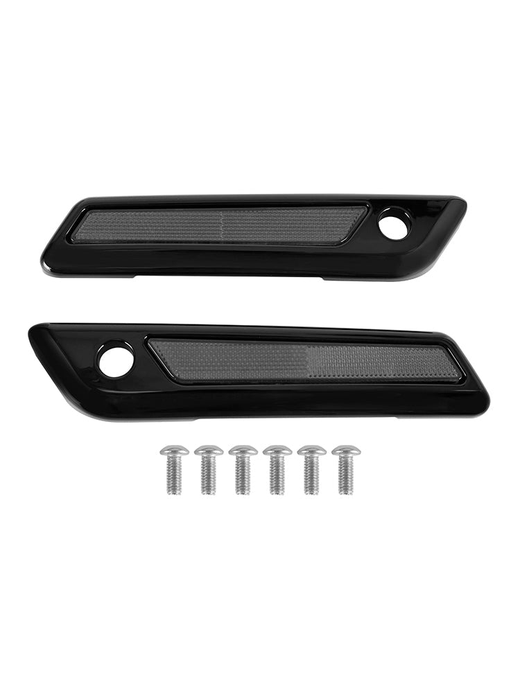 투어링 로드 글라이드 킹 14-23 카본 그레이용 사이드 러기지 새들백 래치 커버 뚜껑