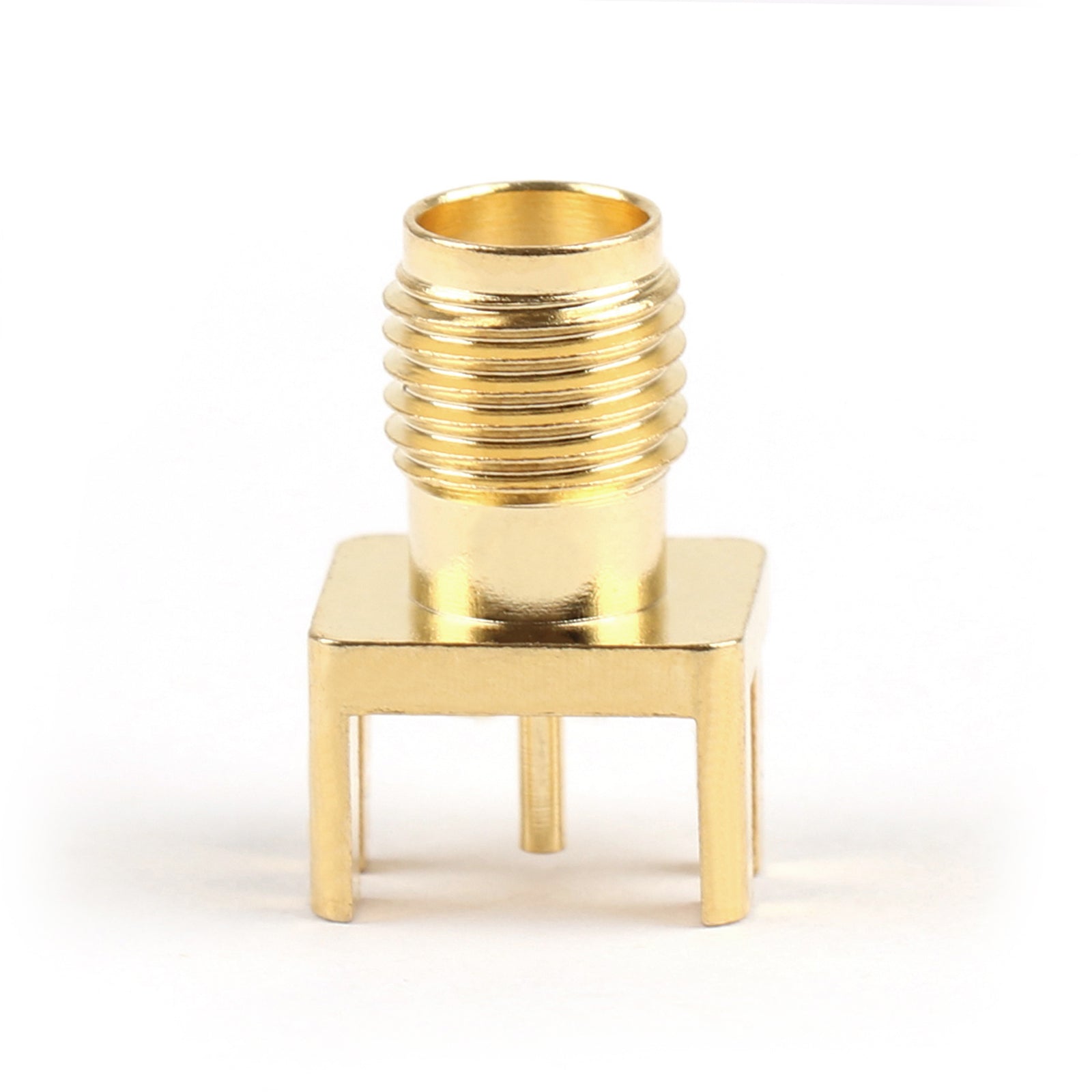 10Pcs SMA Female Nut Bulkhead Solder Deck PCB Clip Edge Mount Connector 8x9mm