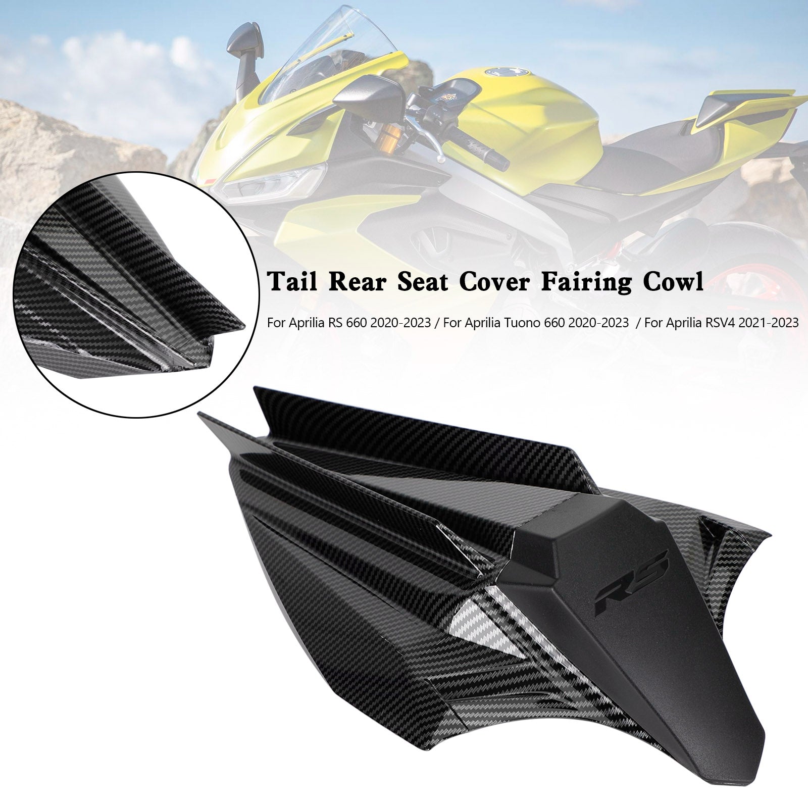 Rear Seat Cover Fairing Cowl For Aprilia RS660 Tuono660 2020-2024 Carbon Black Purple