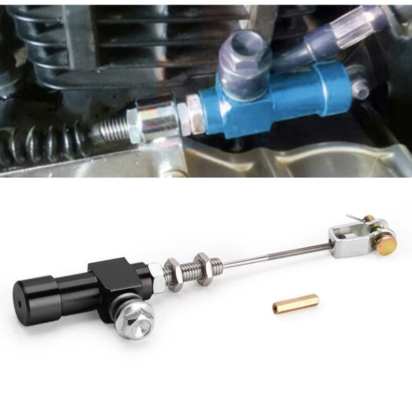 오토바이 유압 클러치 마스터 실린더 로드 브레이크 펌프 M10X1.25mm 알루미늄