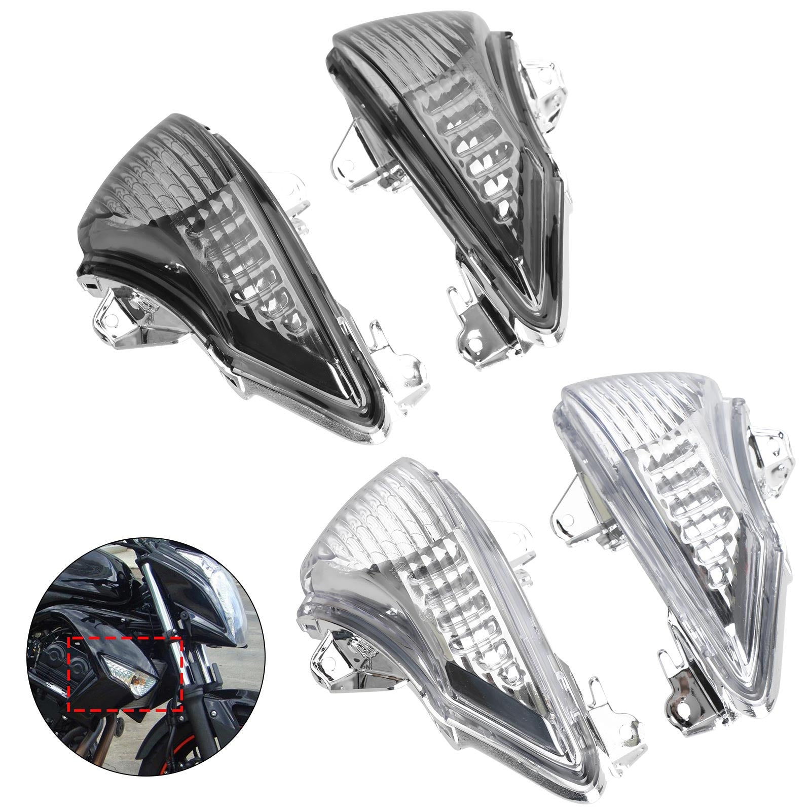 Front Turn Signals Cover For Kawasaki ER-6N EX650 Ninja 650 400R EX400 Generic