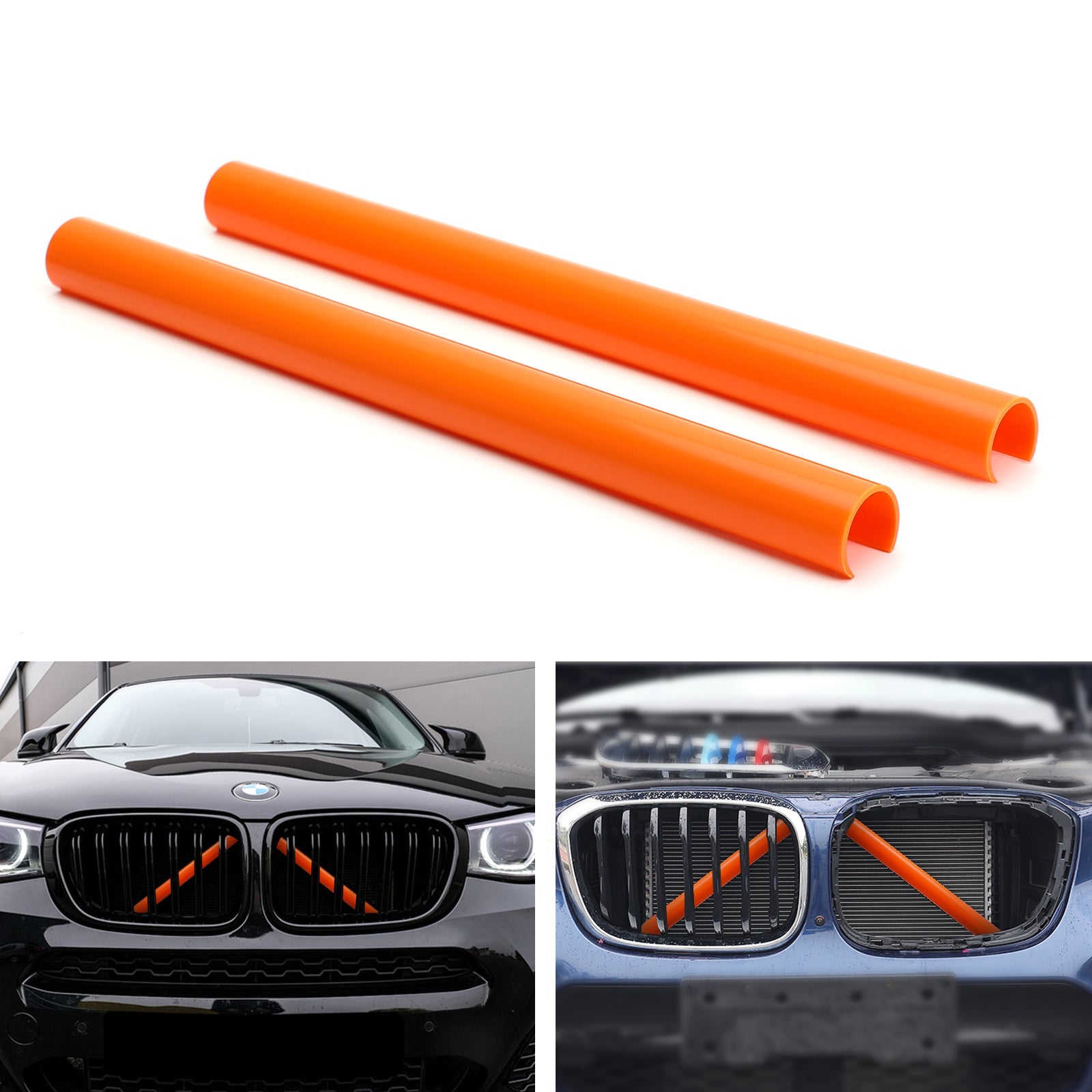 #D Color Support Grill Bar V Brace Wrap For BMW F25 F26 Blue Generic