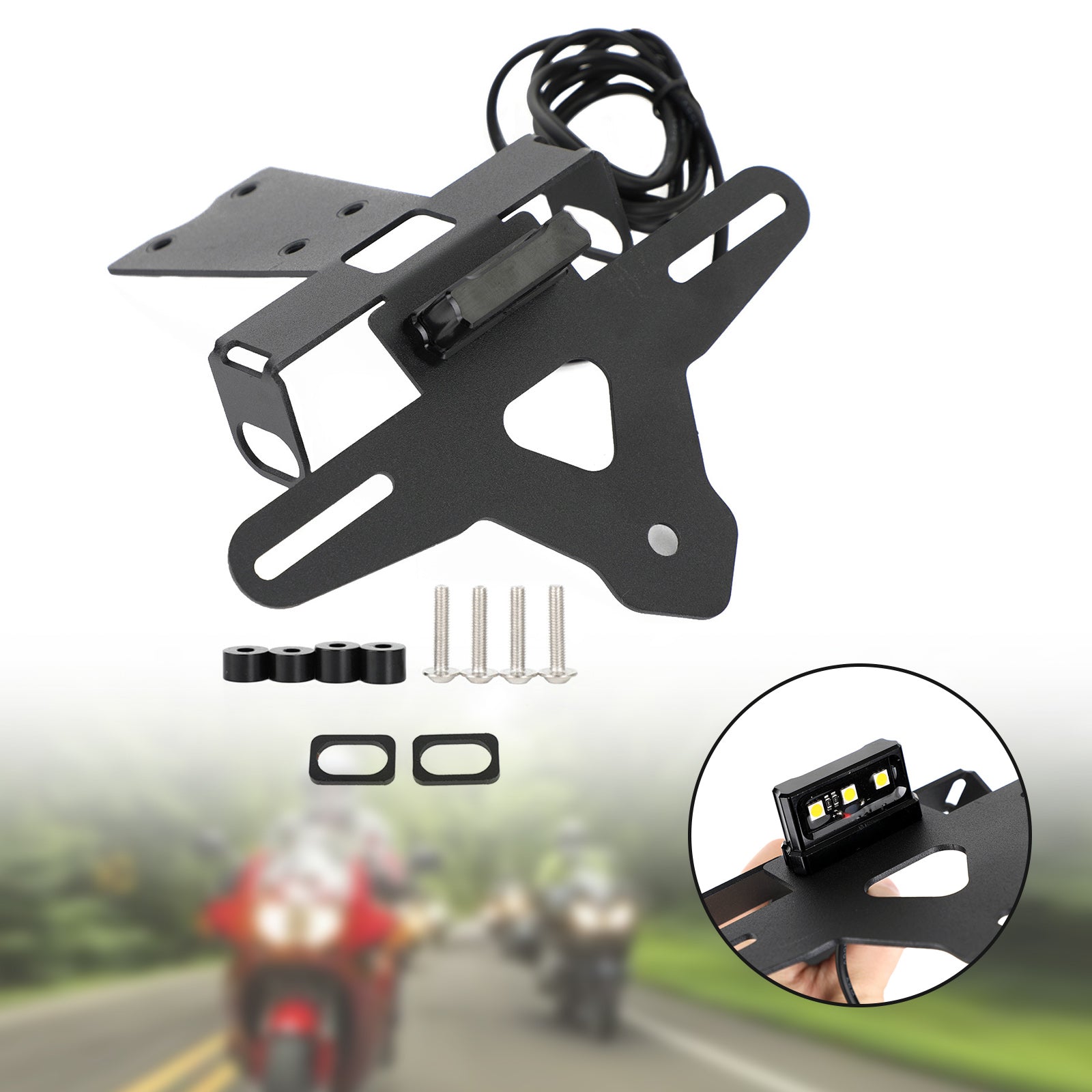 Soporte de marco para matrícula de motocicleta apto para HONDA CBR500R 2019-2021 genérico