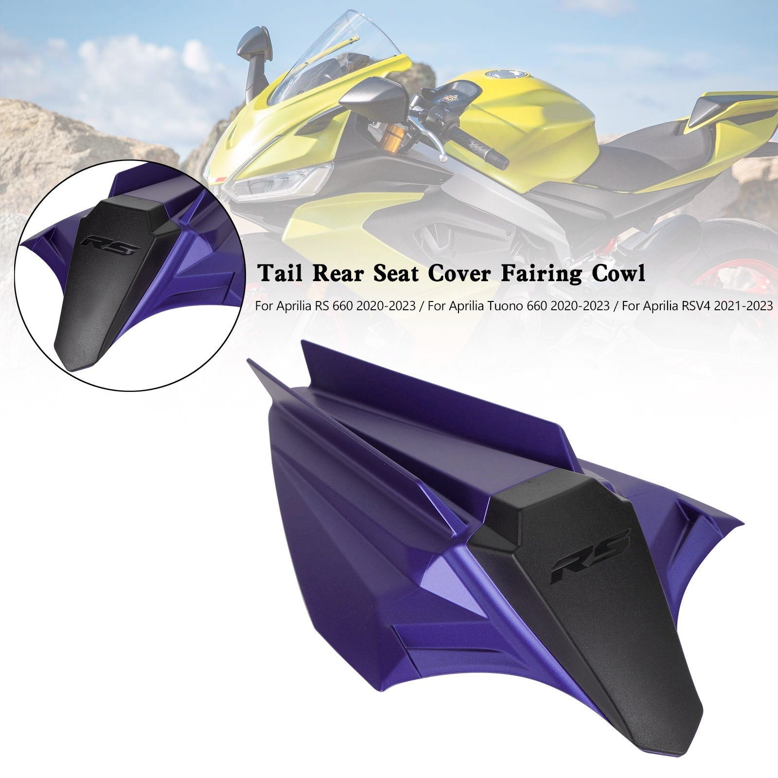 Rear Seat Cover Fairing Cowl For Aprilia RS660 Tuono660 2020-2024 Carbon Black Purple