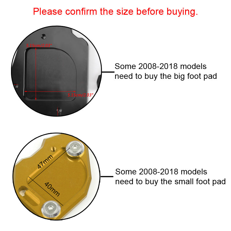 Motorcycle Kickstand Enlarge Plate Pad fit for BMW F800GS 2008-2018 Generic