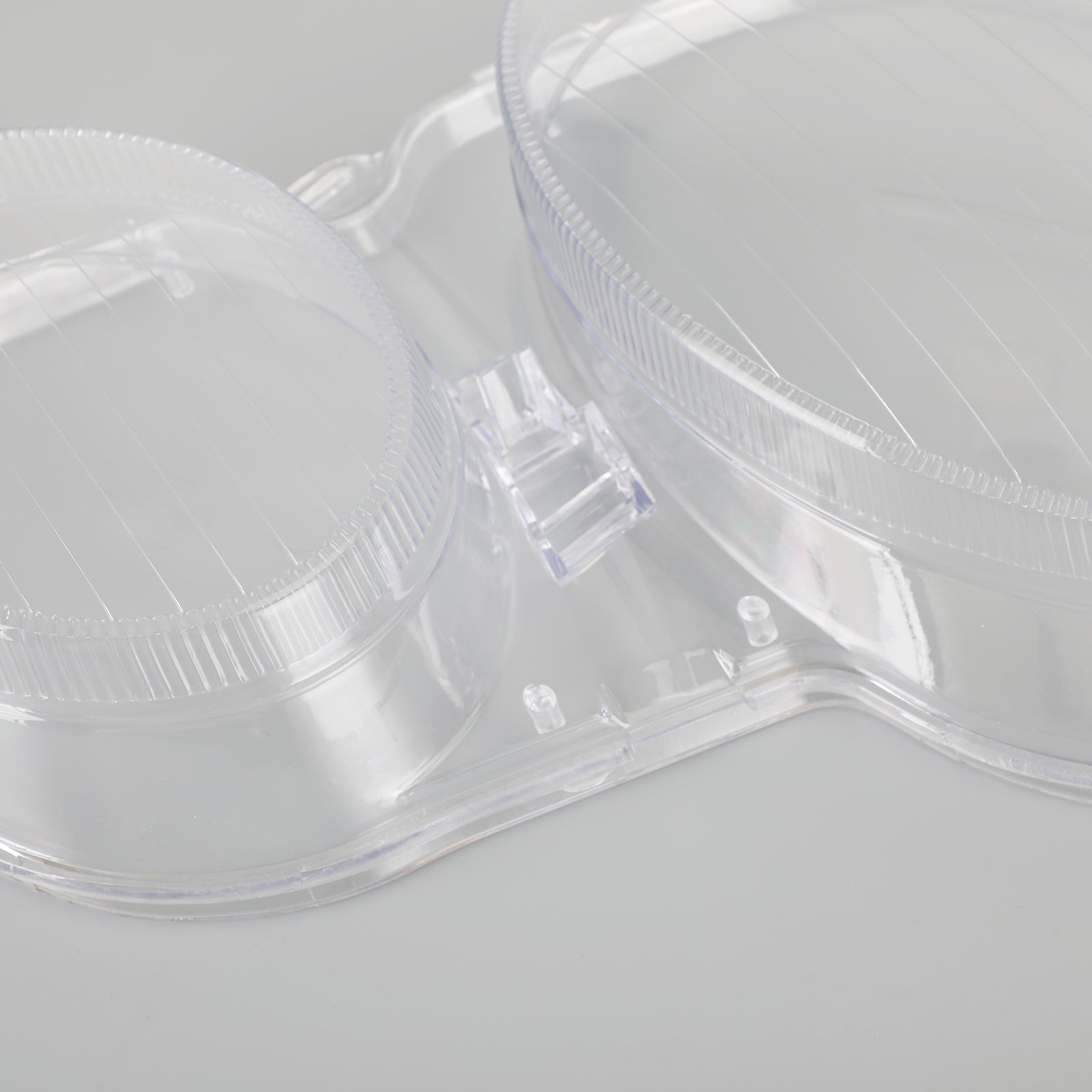 Mercedes E Class W210 1996-2002 Left + Right Headlight Lens Plastic Cover Shell