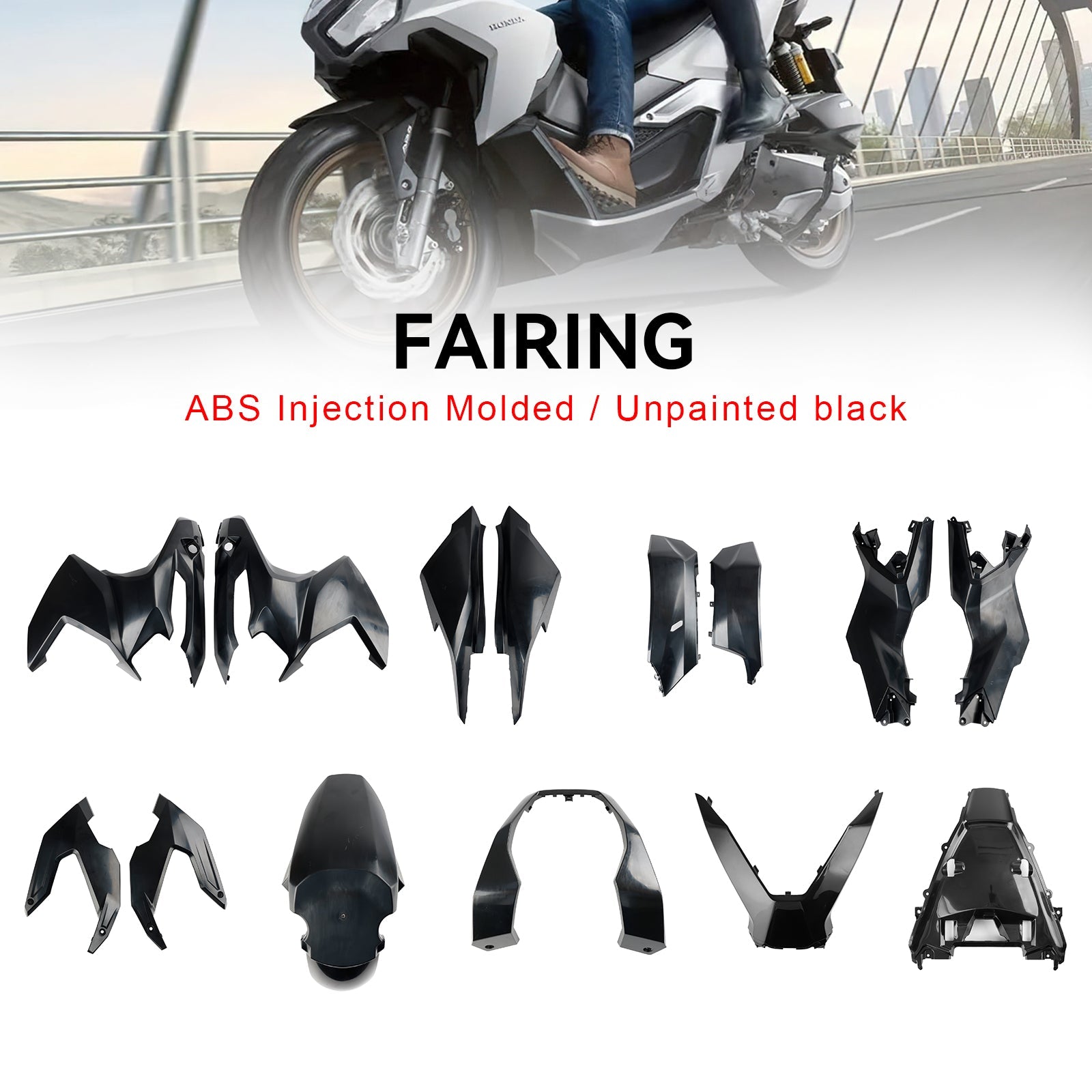 Honda ADV 160 2023 2024 Bodywork Fairing ABS Injection Molding Unpainted