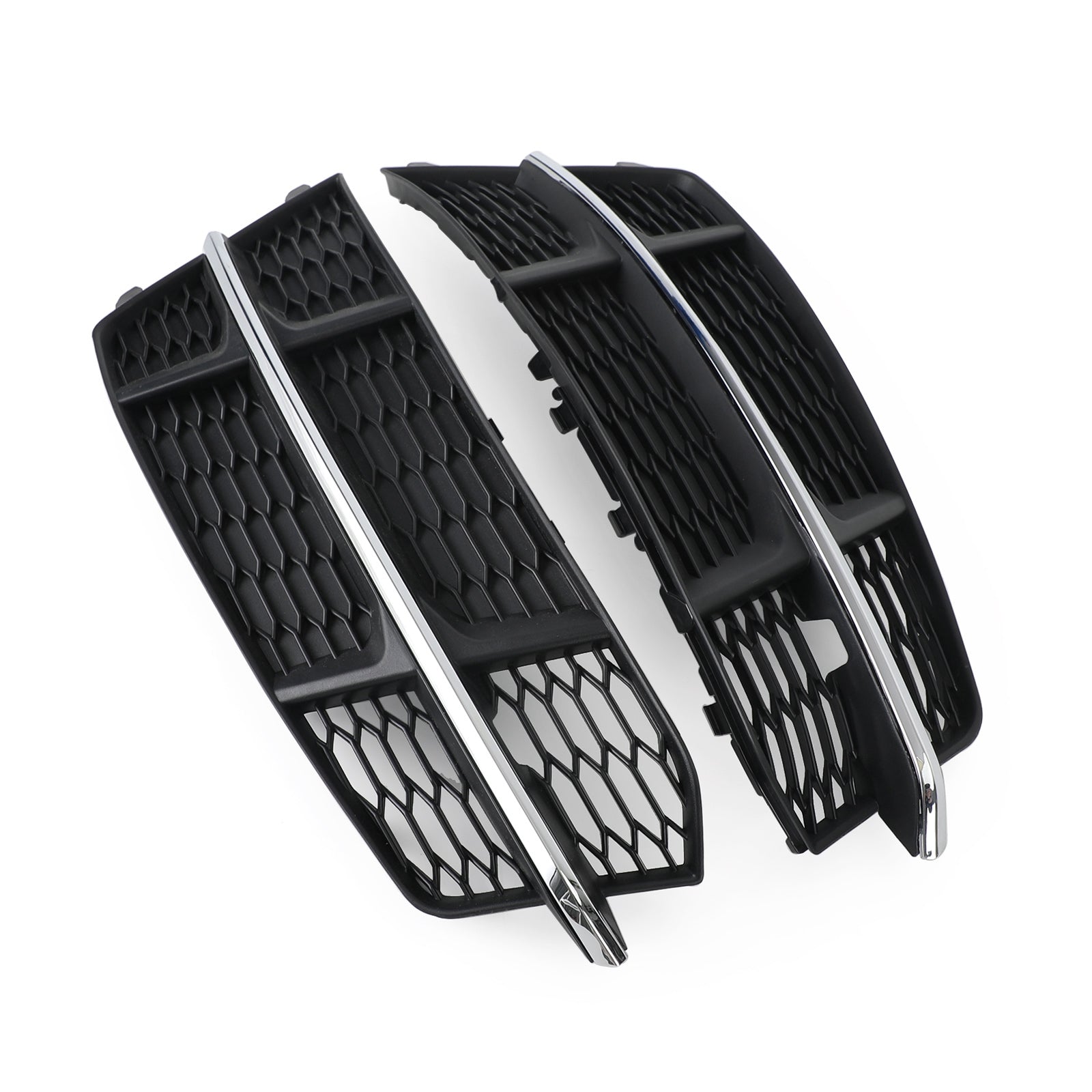 Front Bumper Lower Grille Grill Fit Audi A6 C7 S-Line 2016-2018 Black Chrome Generic