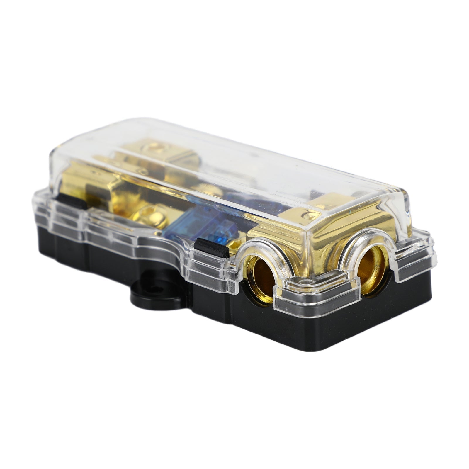 3 Way Mini ANL Blade Fuse Block Holder, Copper 2/4 Gauge to 4/6/8 Gauge 60 Amp