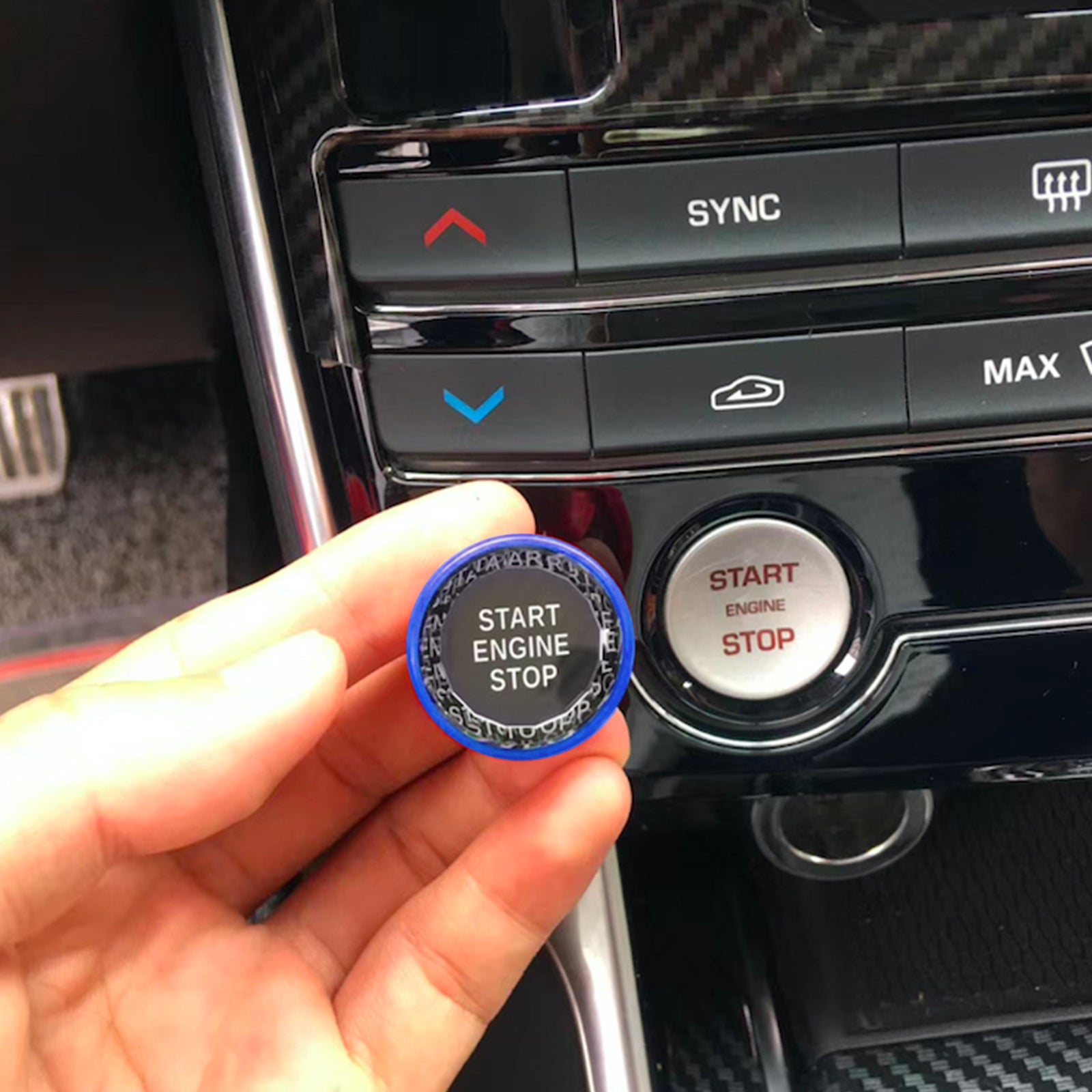 Jaguar XF XE F-Pace Engine Start Stop Push Button Knob Switch Decor Cover