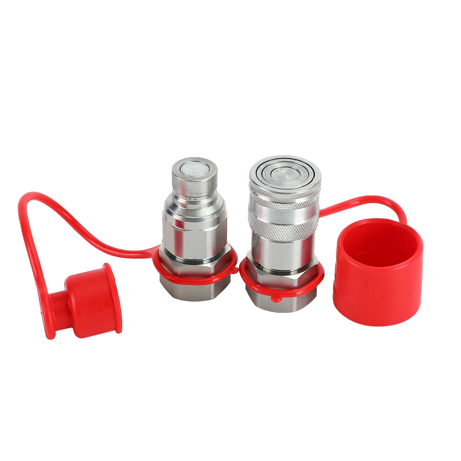 Bobcat ISO 16028용 3/4인치 NPT 페어 유압 플랫 페이스 퀵 커플러 스키드 스티어