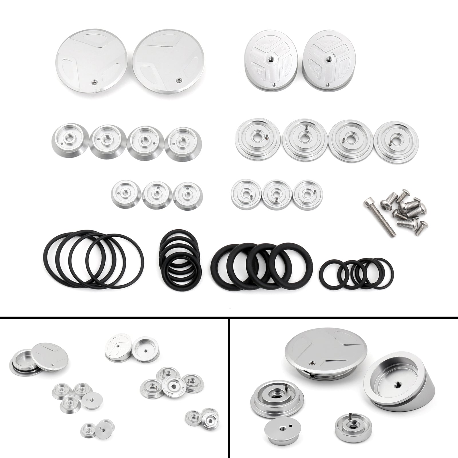 18x CNC ALUMINUM SIDE FRAME COVER CAPS PLUGS Fit for BMW R1200GS 2013-2019 Generic