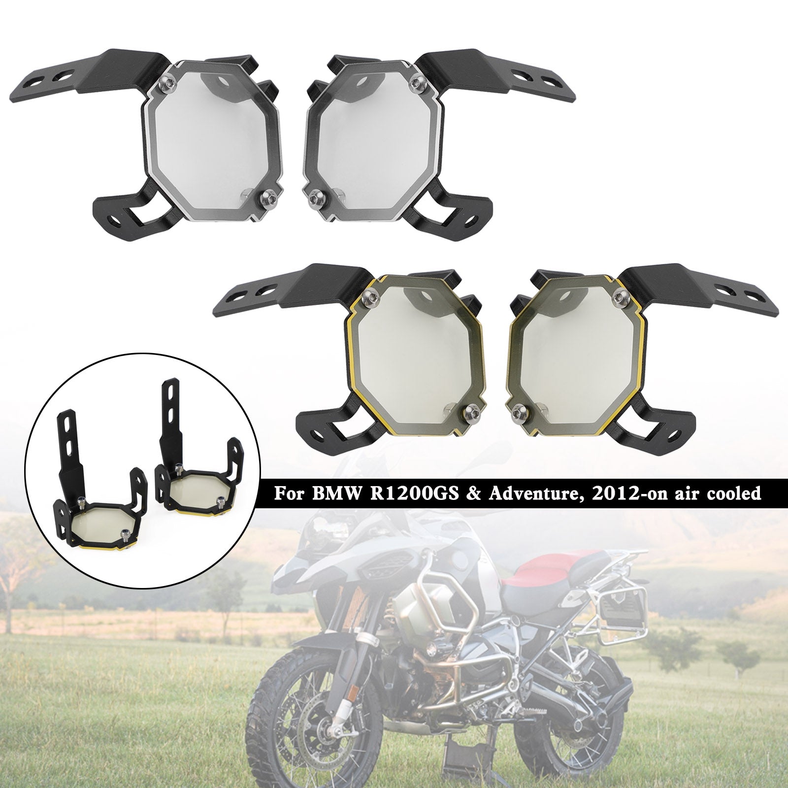BMW R1200GS Adventure F800GS F850GS F750GS Fog Light Protector Guards Cover
