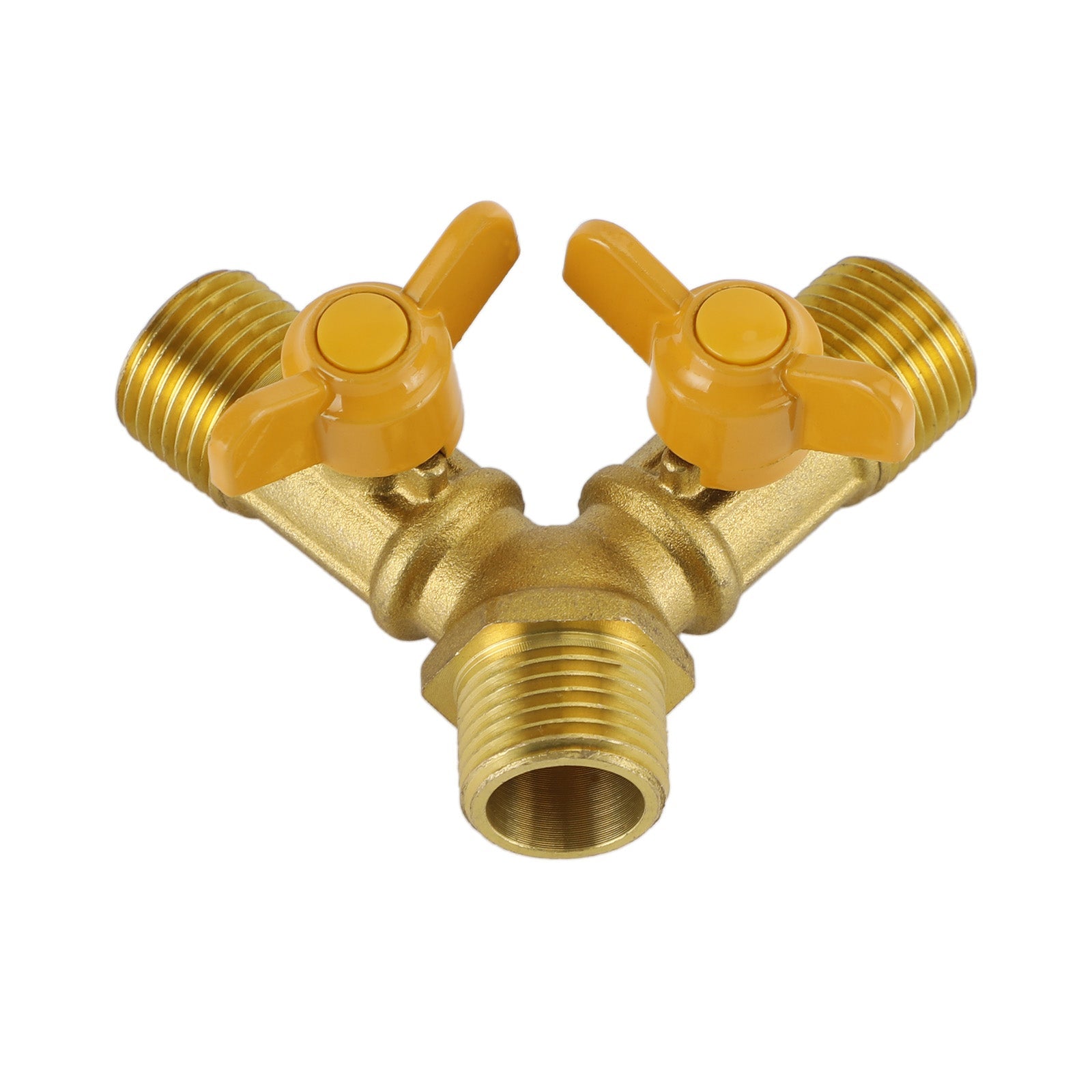3 Way Shut off Ball Valve 1/2" Hose Barb Y Shaped Valve 2 Switch Brass Fitting