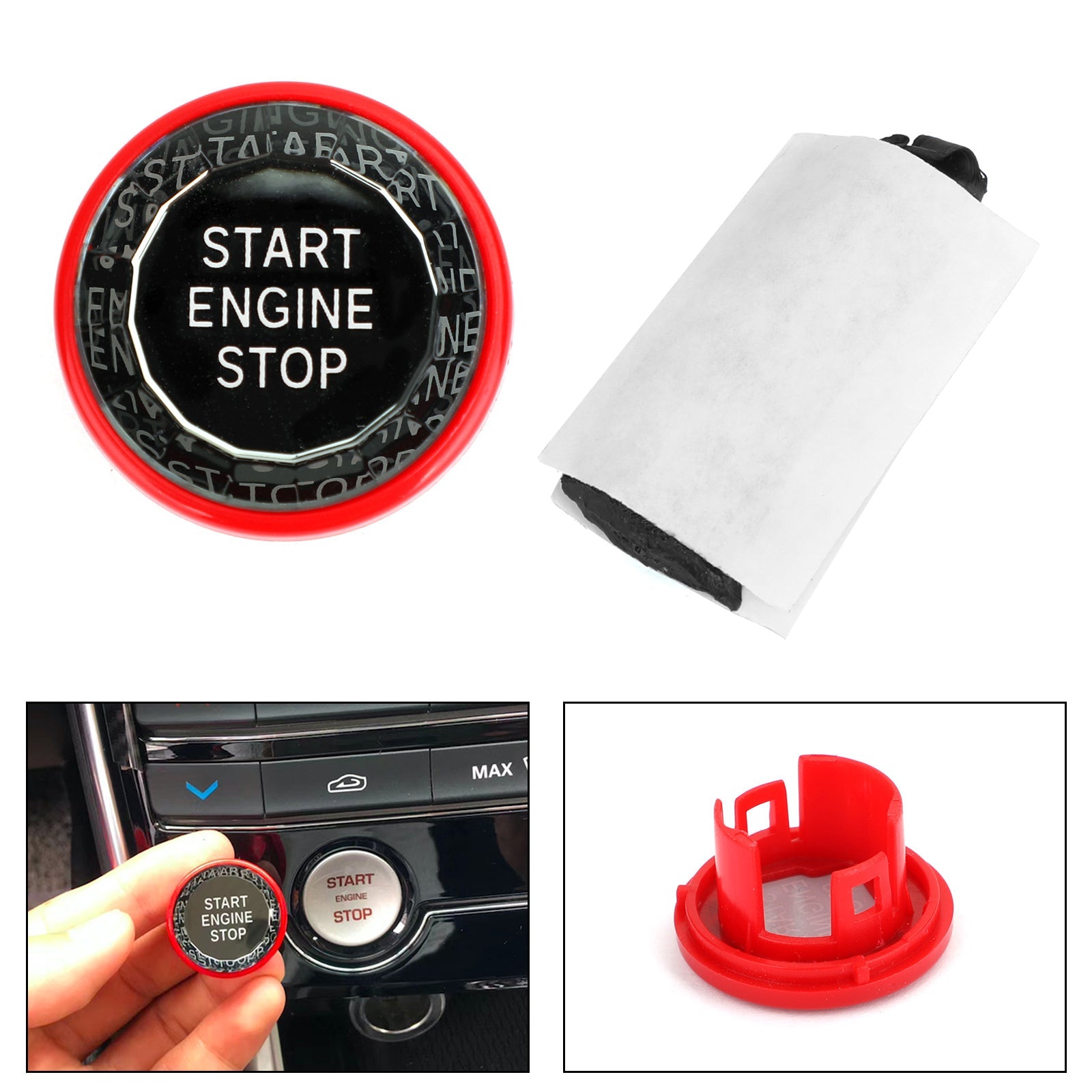 Jaguar XF XE F-Pace Engine Start Stop Push Button Knob Switch Decor Cover