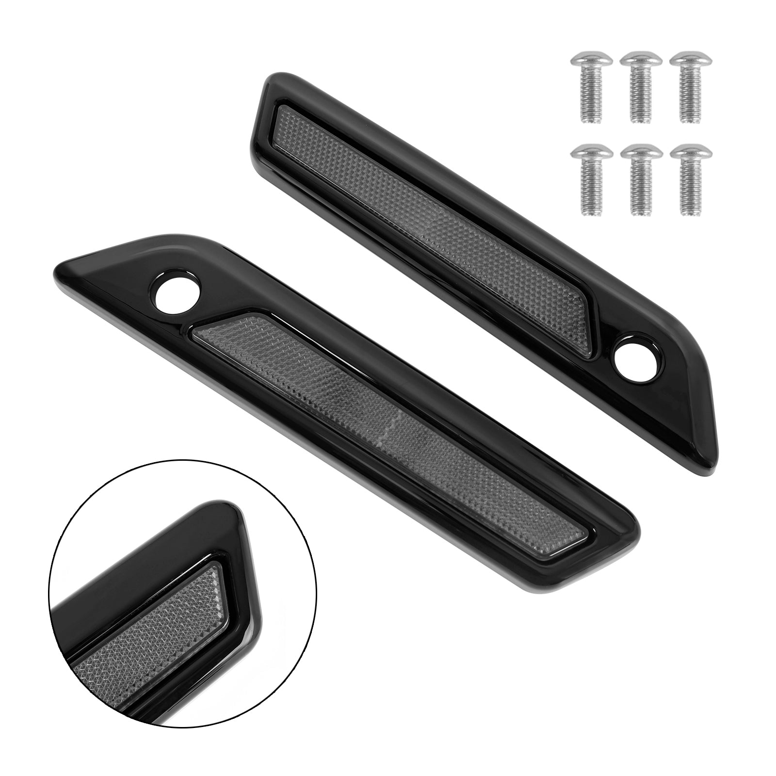 투어링 로드 글라이드 킹 14-23 카본 그레이용 사이드 러기지 새들백 래치 커버 뚜껑