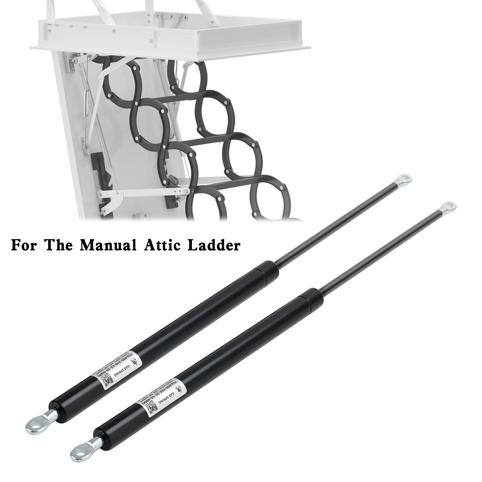 2개 다락방 사다리 유압 막대 브래킷 액세서리 교체