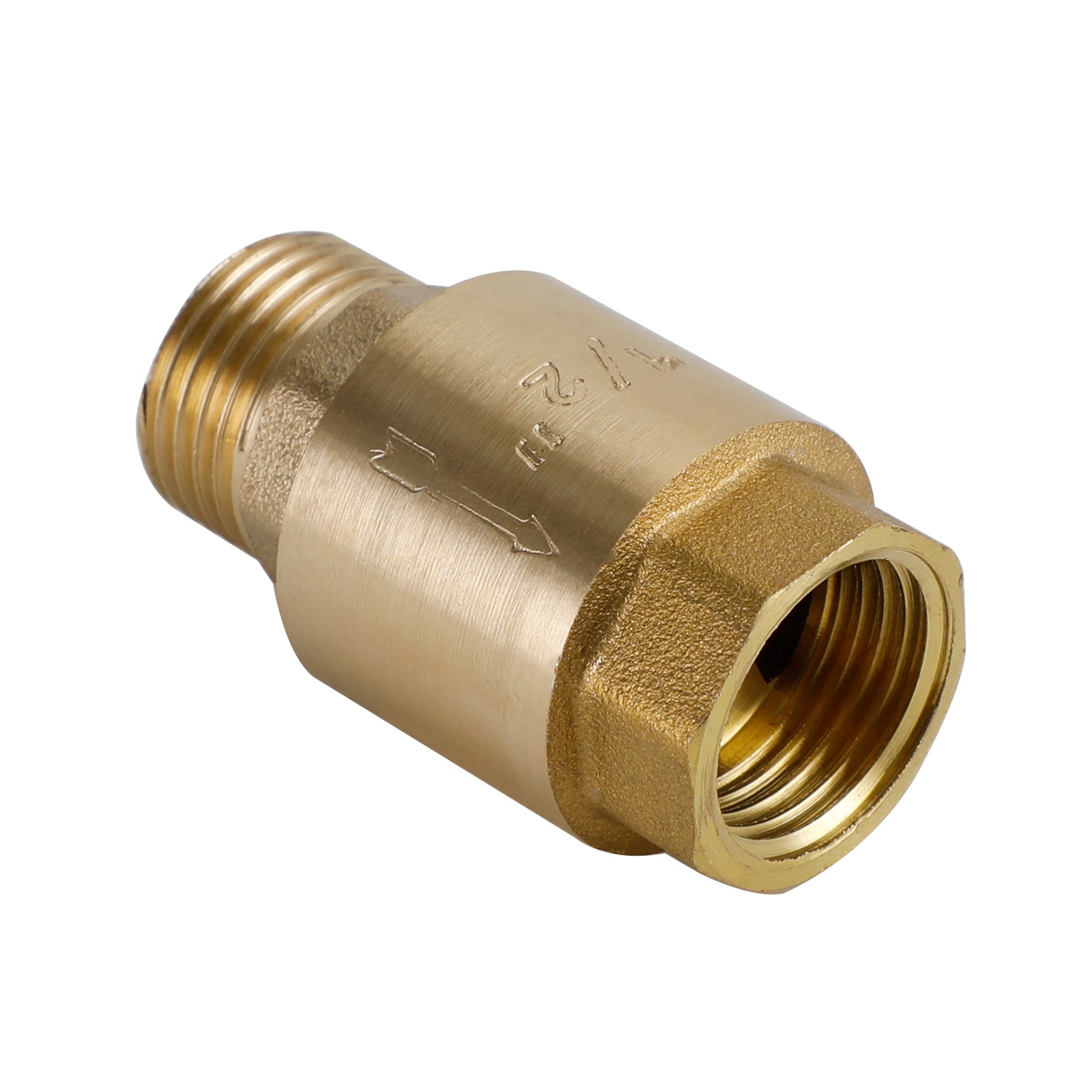 Brass Check Valve G1/2" G3/4" G1" M To F Thread Non-Return Backflow Prevention