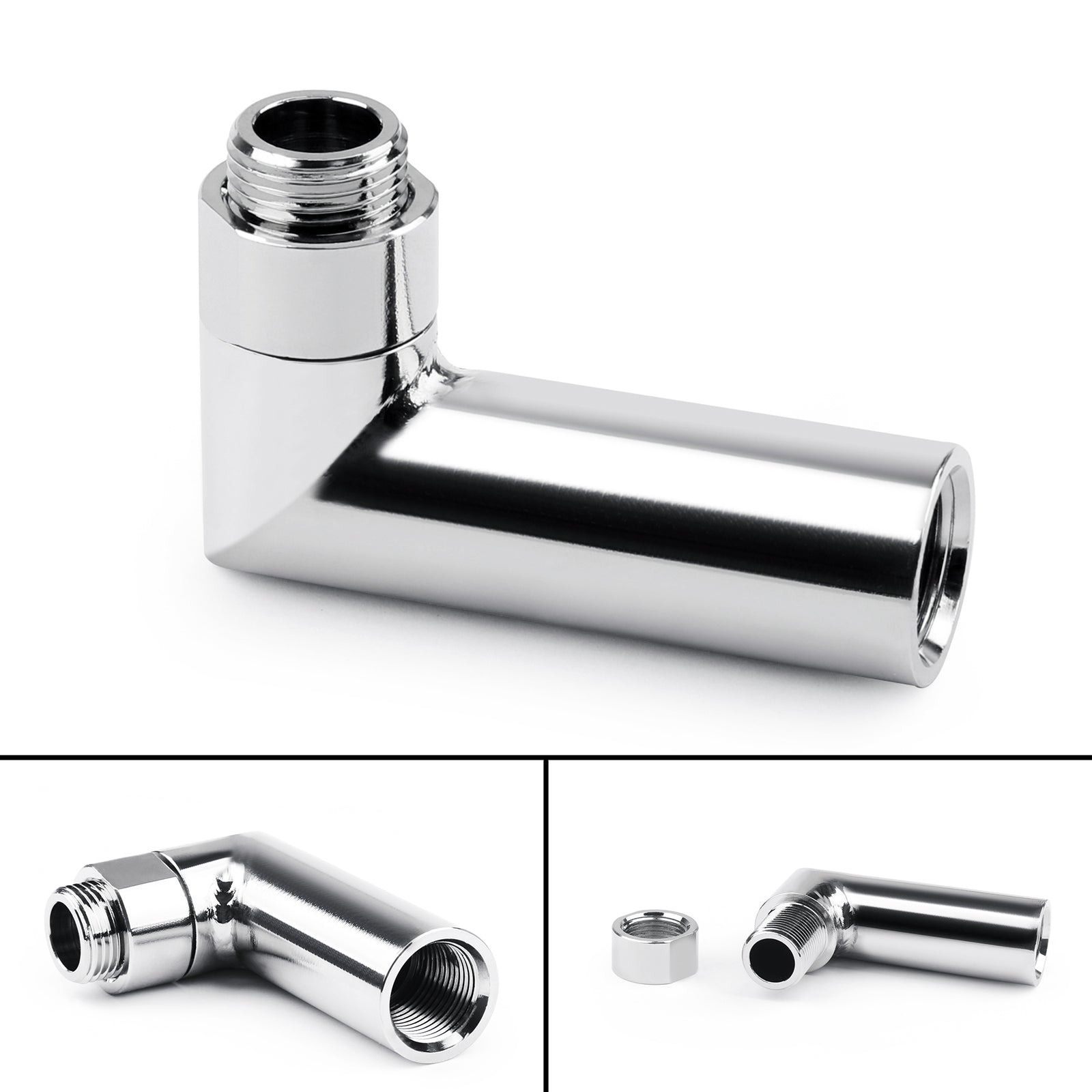 Espaciador extensor en ángulo con sensor O2 de oxígeno para automóvil 90 grados fijo 02 Bung Extension M18 X 1.5 Genérico