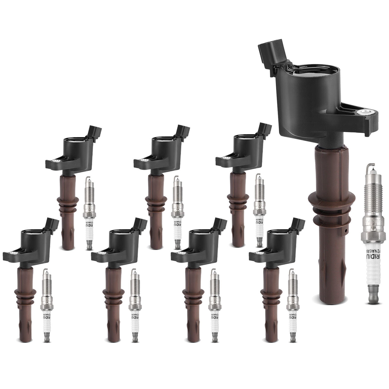 2010 F-350 슈퍼 듀티 V8 5.4L 점화 코일 8개 + 점화 플러그 DG521 SP509 FedEx Express